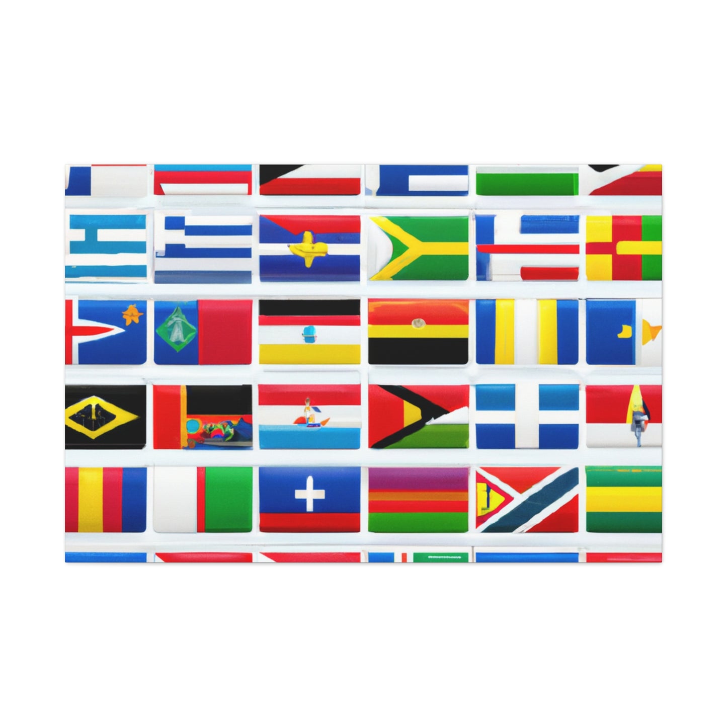 Isabelle Whitcombe - Flags Of The World Canvas Wall Art