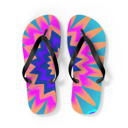 Horatio Bootwood - Psychedelic Trippy Flip Flop Beach Sandals