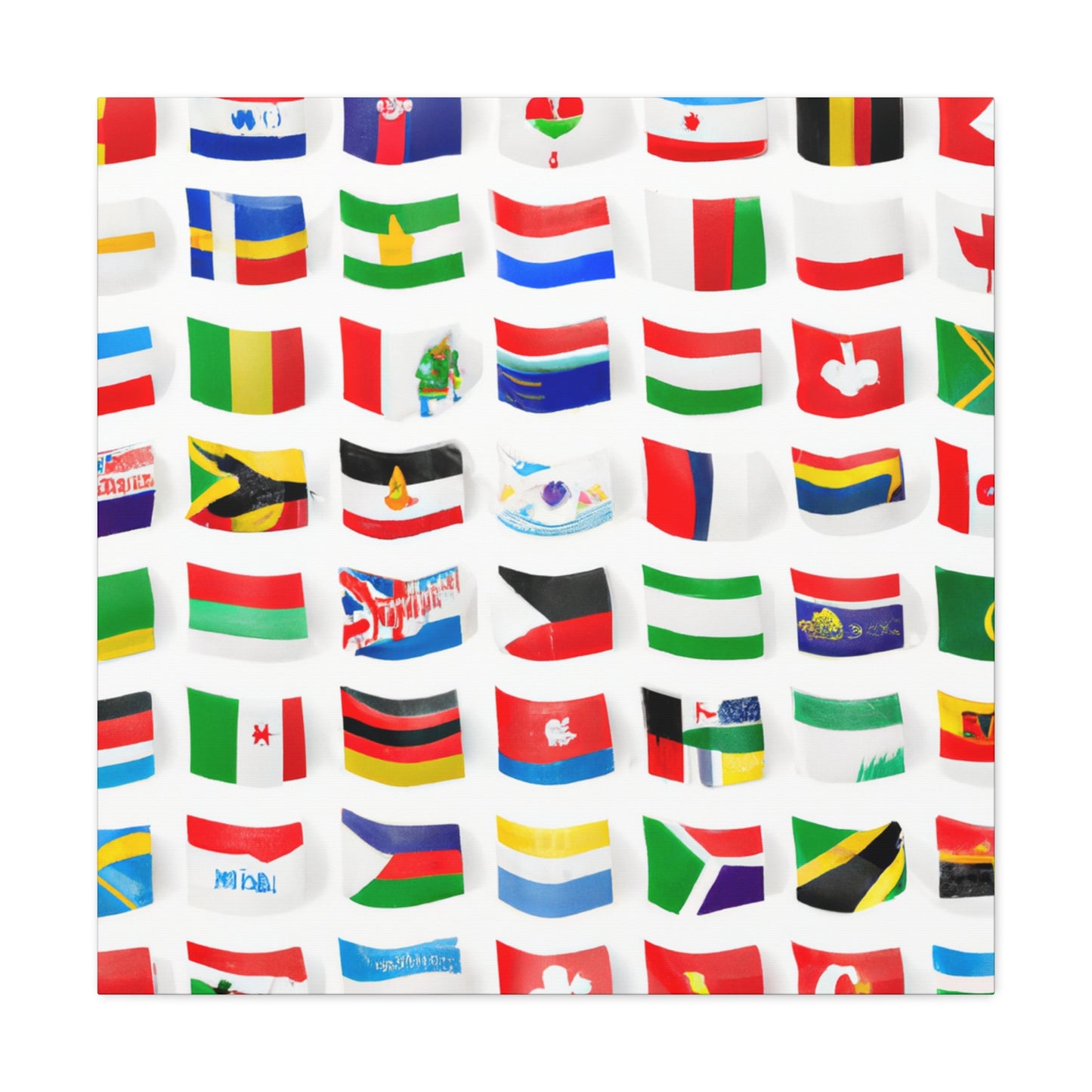 Emily Postwell - Flags Of The World Canvas Wall Art