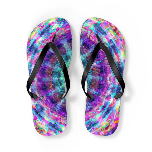 Lena LeMonde Shoecrafter - Psychedelic Trippy Flip Flop Beach Sandals