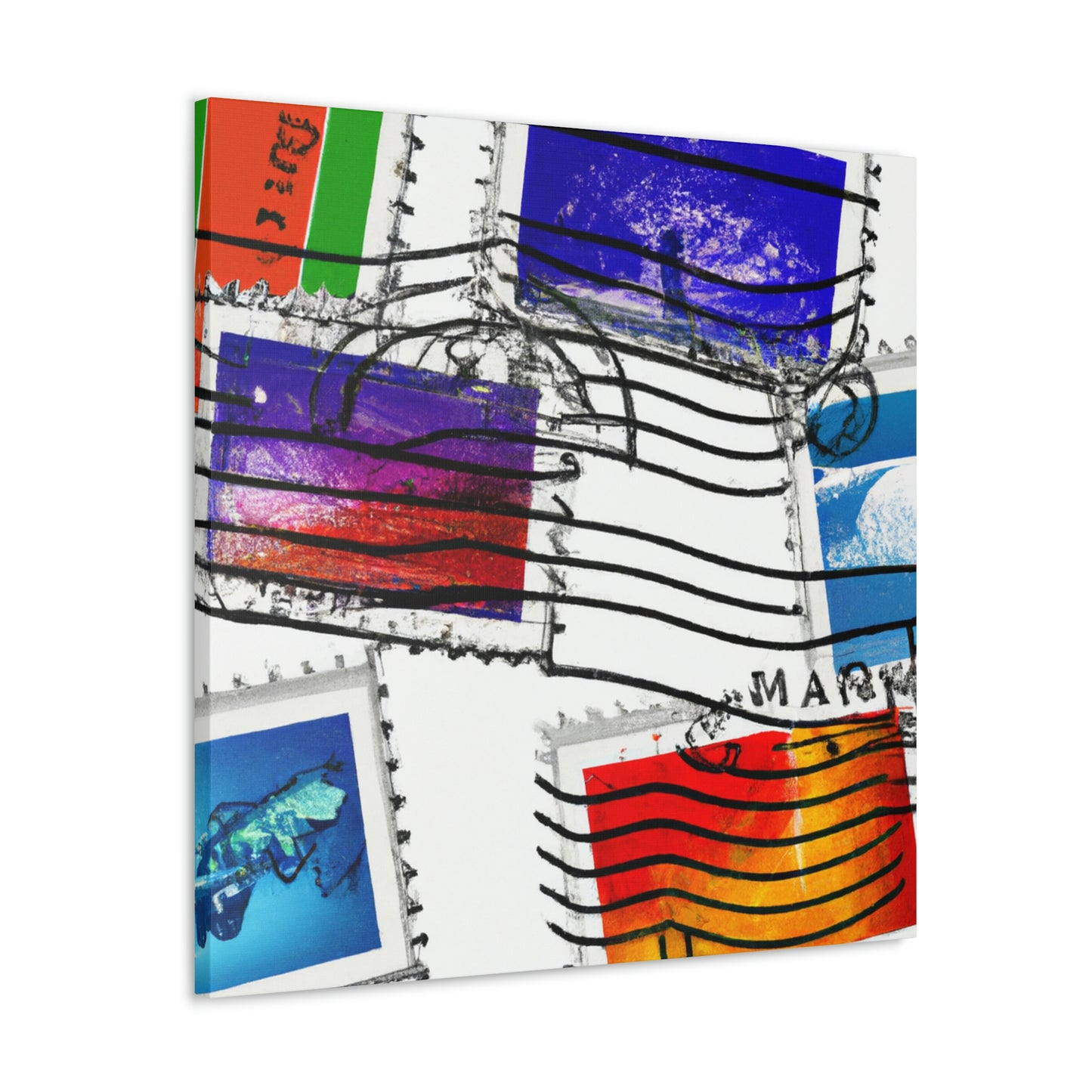 World Wonders Stamps - Canvas
