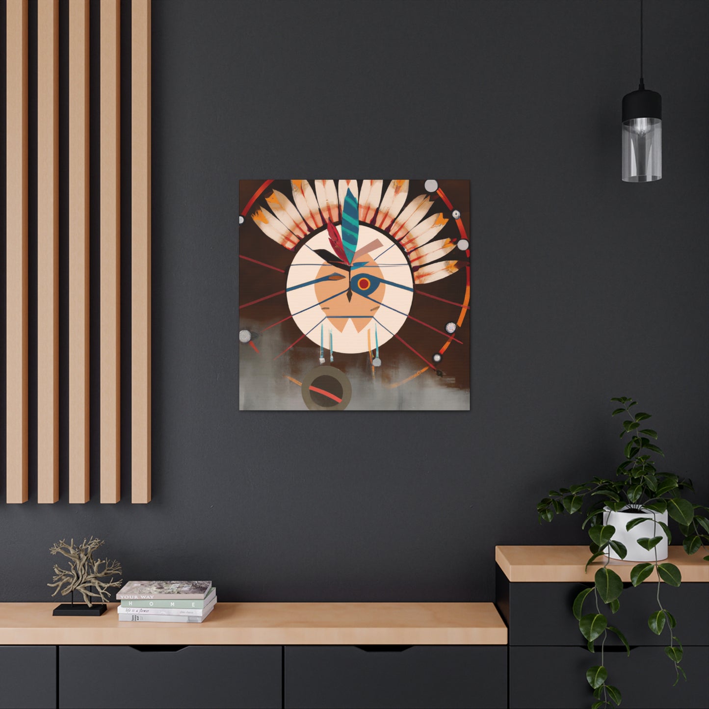 Running Elk - Native American Indian Canvas Wall Art