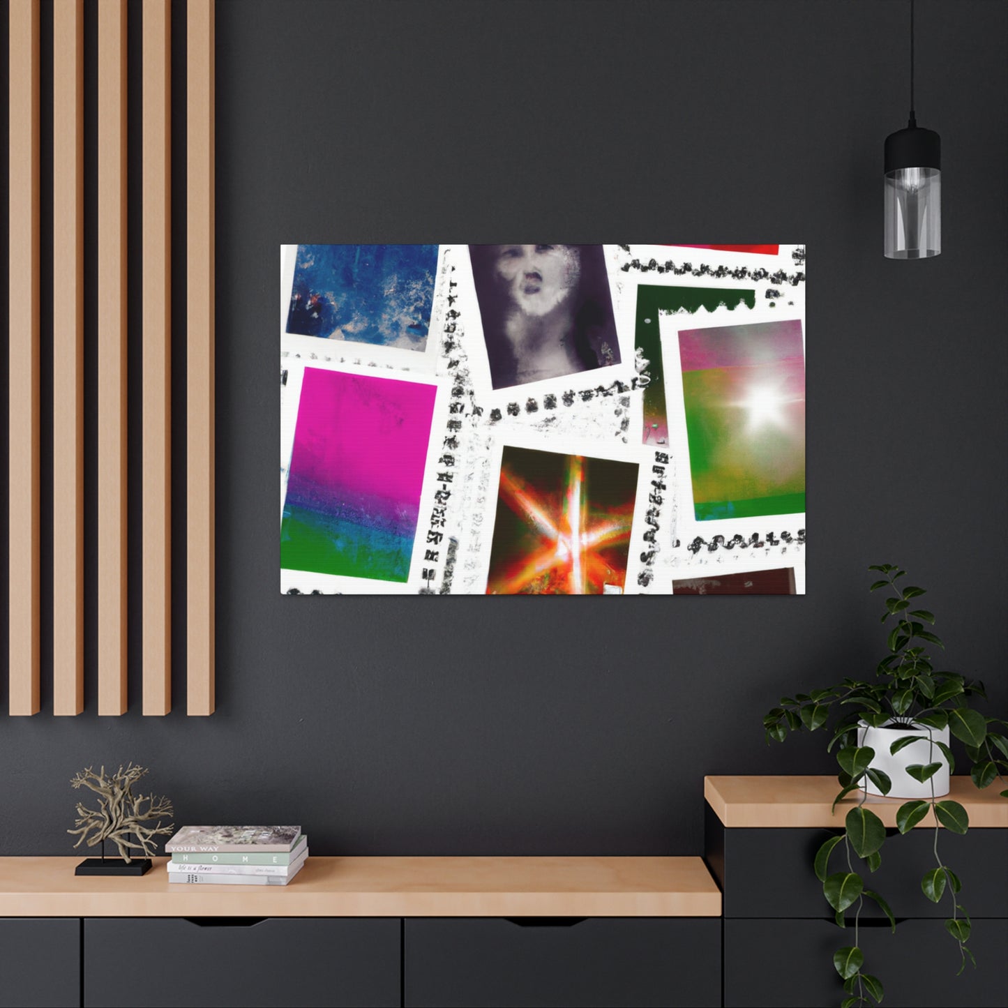 Global Greetings Stamps. - Postage Stamp Collector Canvas Wall Art