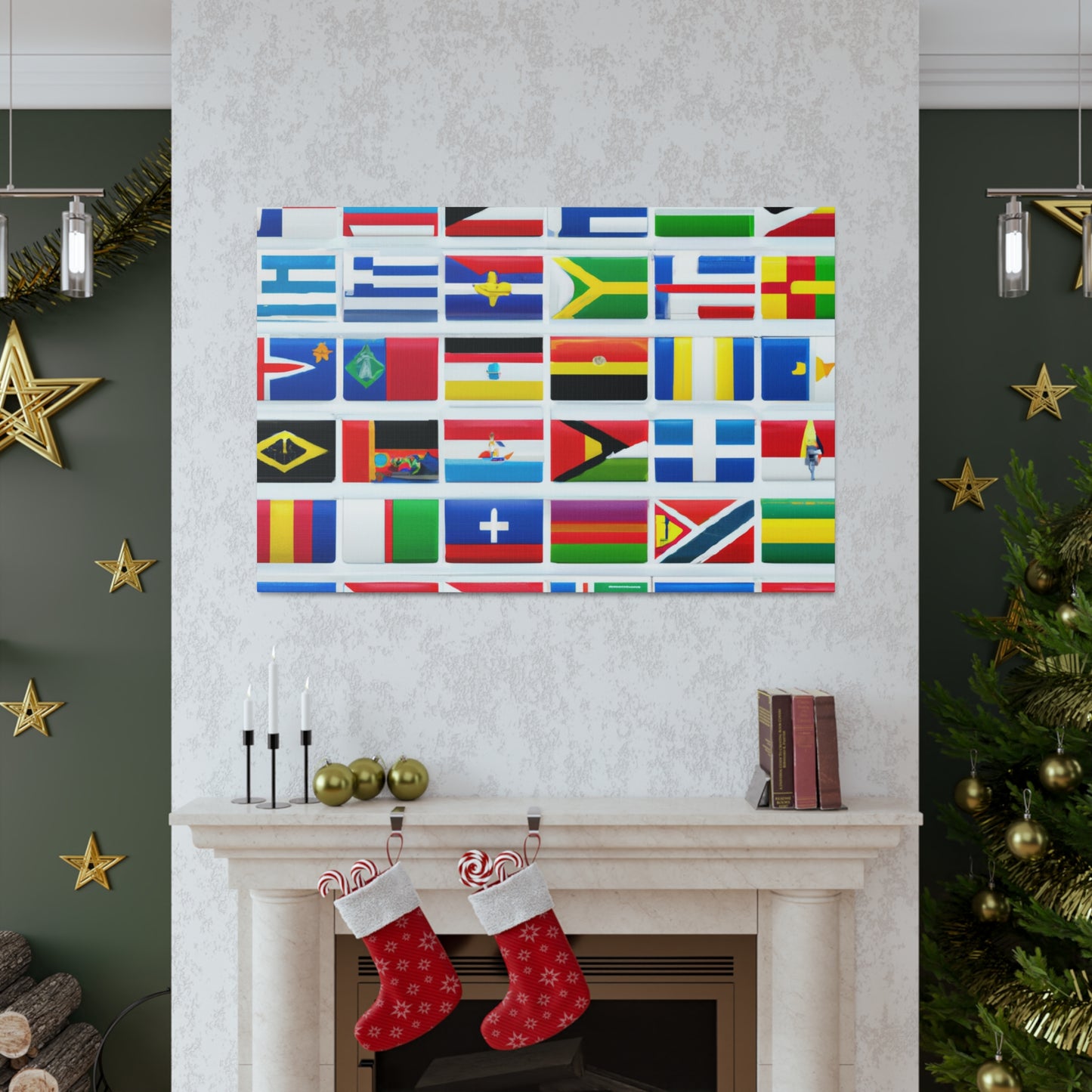 Isabelle Whitcombe - Flags Of The World Canvas Wall Art