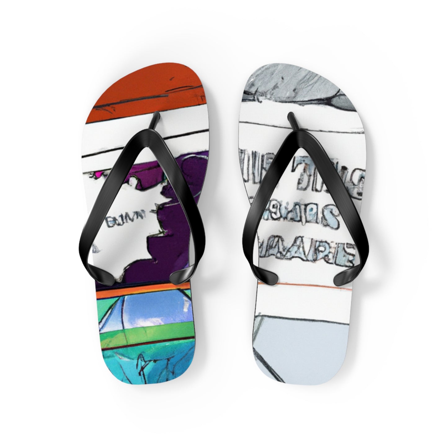 Captain Bravado - Comics Collector Flip Flop Beach Sandals