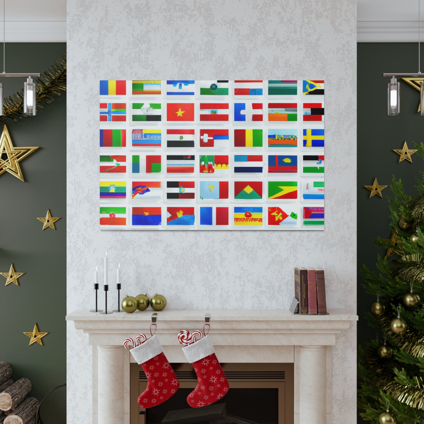 Mary Pickersgill - Flags Of The World Canvas Wall Art