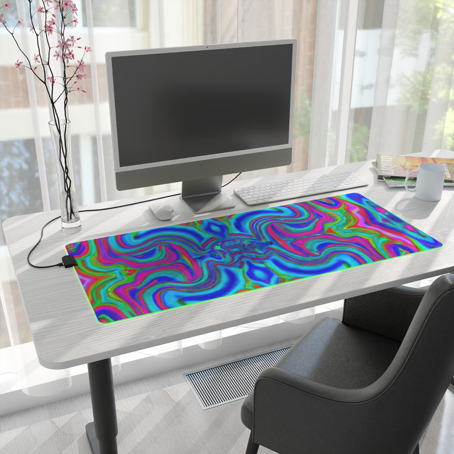 Flip Flap Phil - Psychedelic Trippy LED Light Up Gaming Mouse Pad