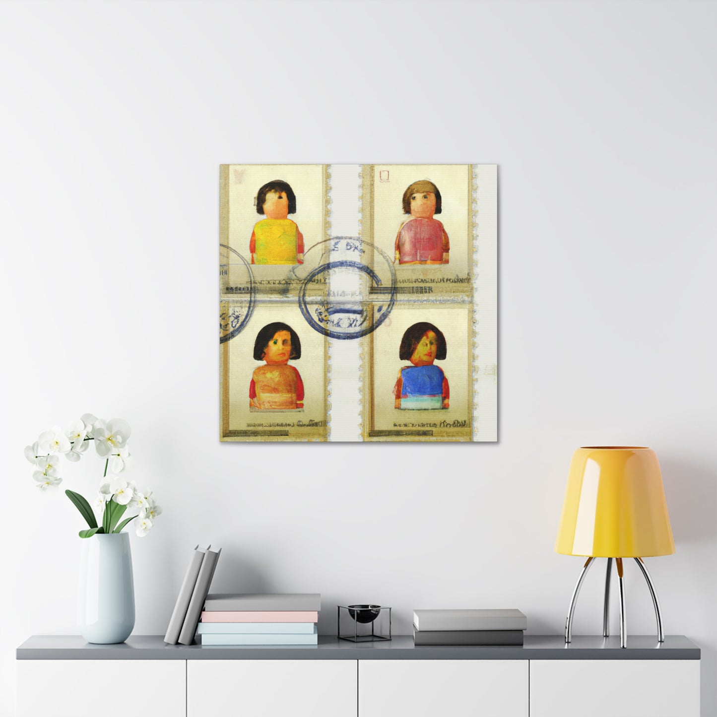 Globetrotting Postage Stamps - Postage Stamp Collector Canvas Wall Art