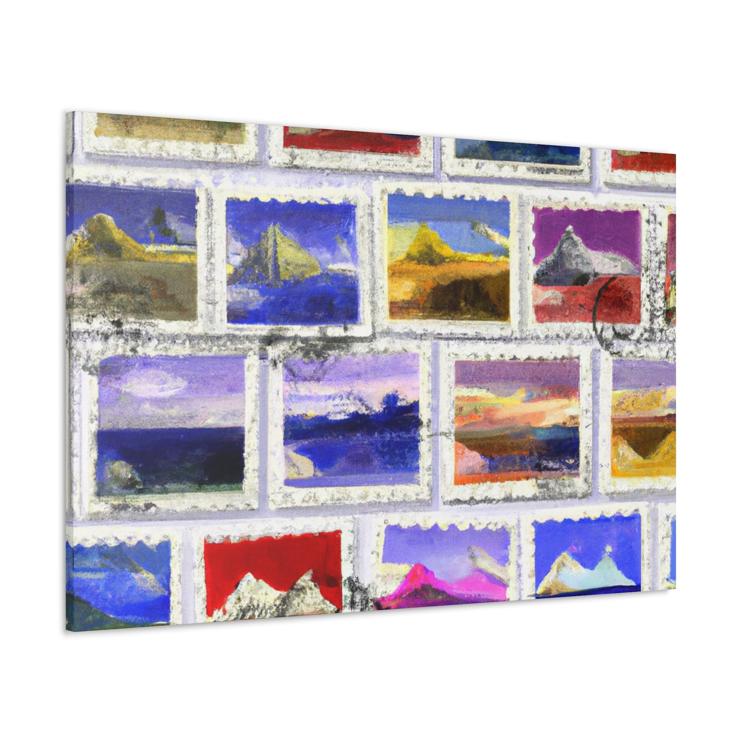 Globetrotting Stamps - Postage Stamp Collector Canvas Wall Art