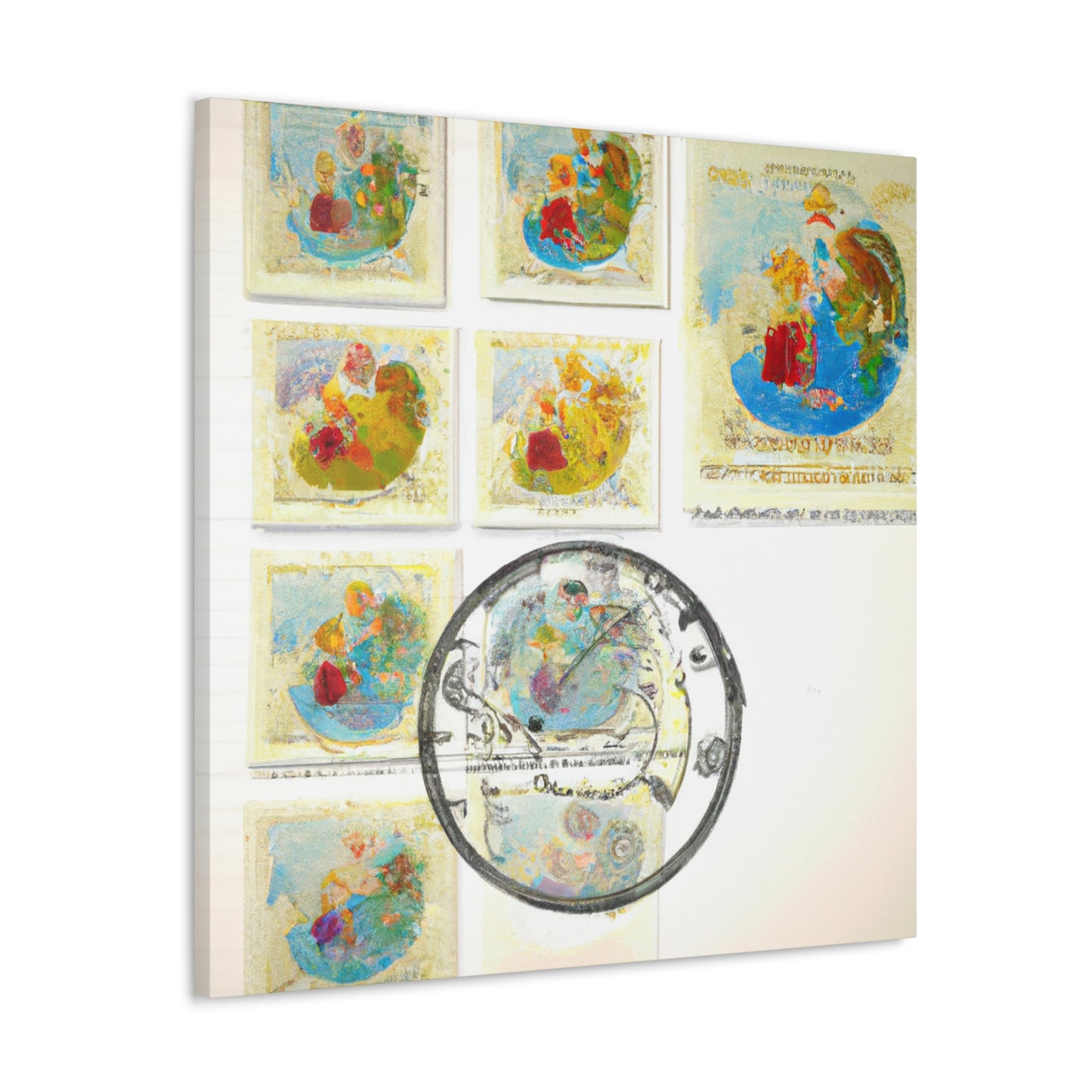 "World of Wonders" Stamps. - Postage Stamp Collector Canvas Wall Art