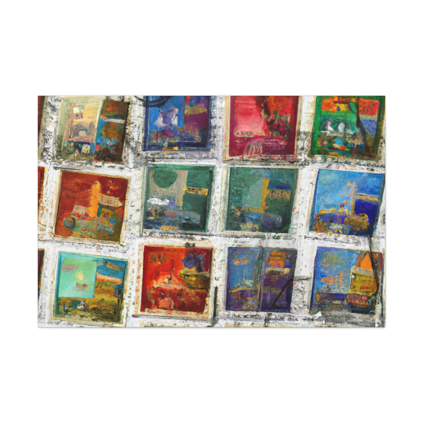 World Postage Treasures - Postage Stamp Collector Canvas Wall Art