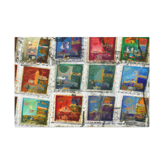 World Postage Treasures - Postage Stamp Collector Canvas Wall Art