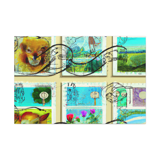 World Heritage Stamps - Postage Stamp Collector Canvas Wall Art