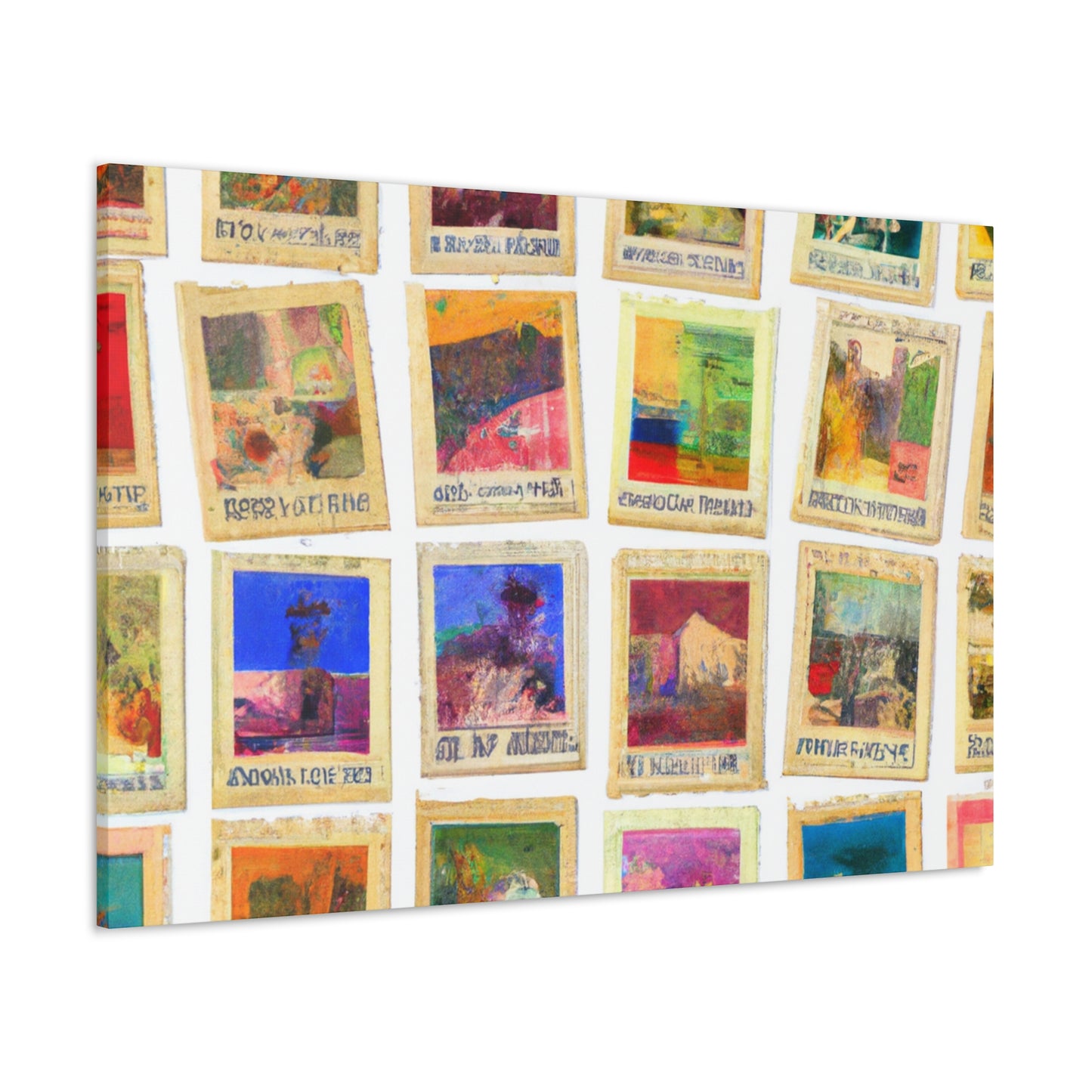 Globe Trotting Stamps - Postage Stamp Collector Canvas Wall Art