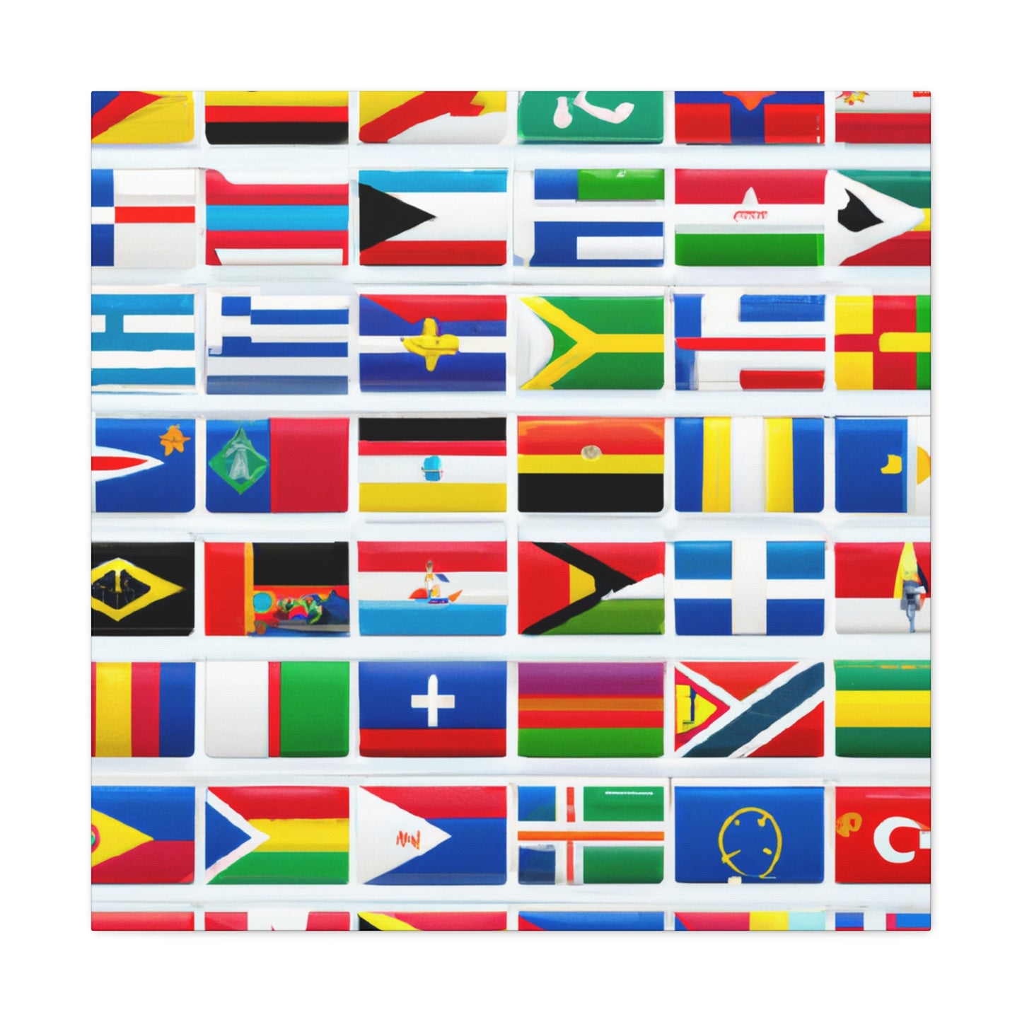 Isabelle Whitcombe - Flags Of The World Canvas Wall Art