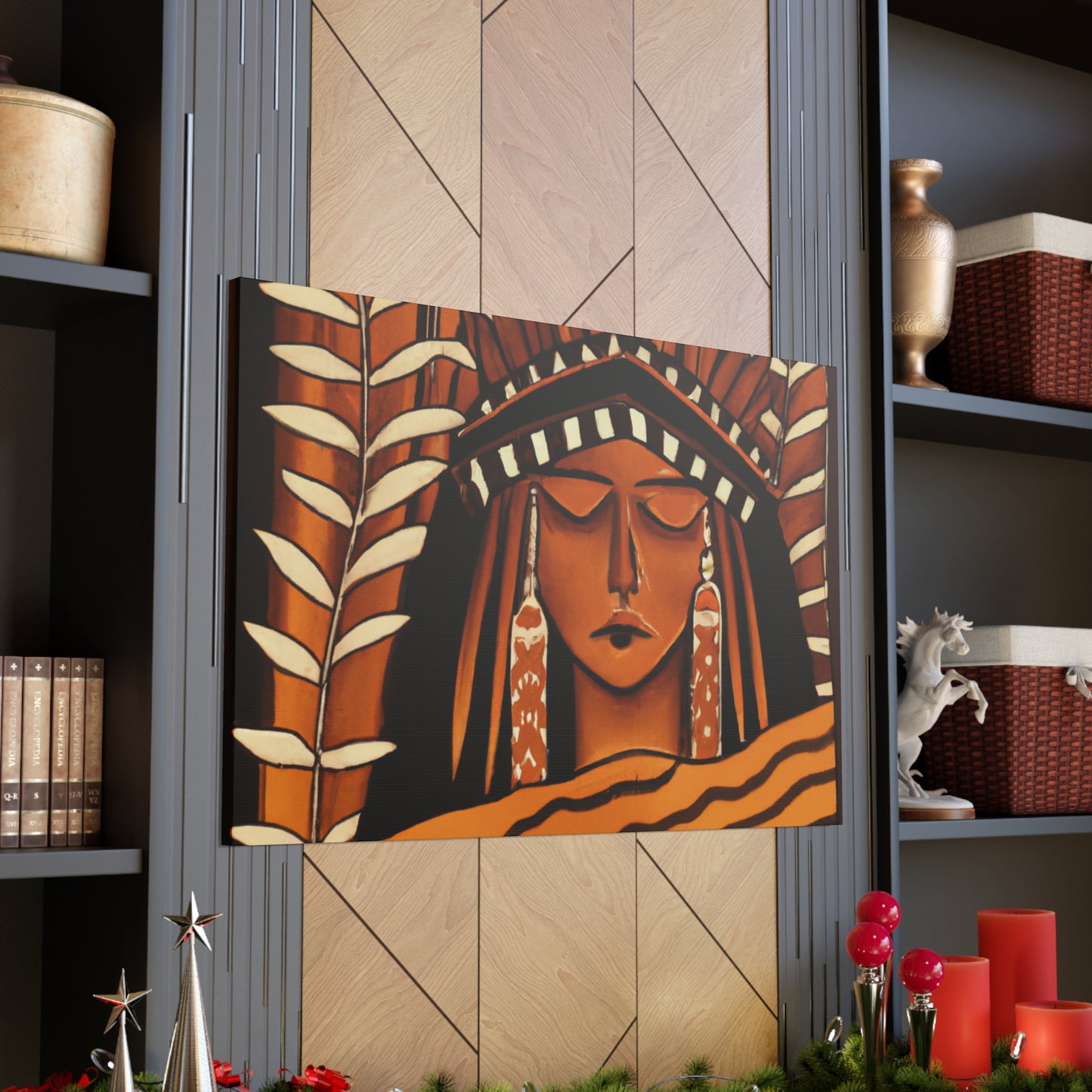 Little Deer of the Painted Valley - Native American Indian Canvas Wall Art