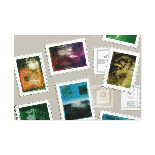 "Global Greetings" Stamp Collection - Postage Stamp Collector Canvas Wall Art