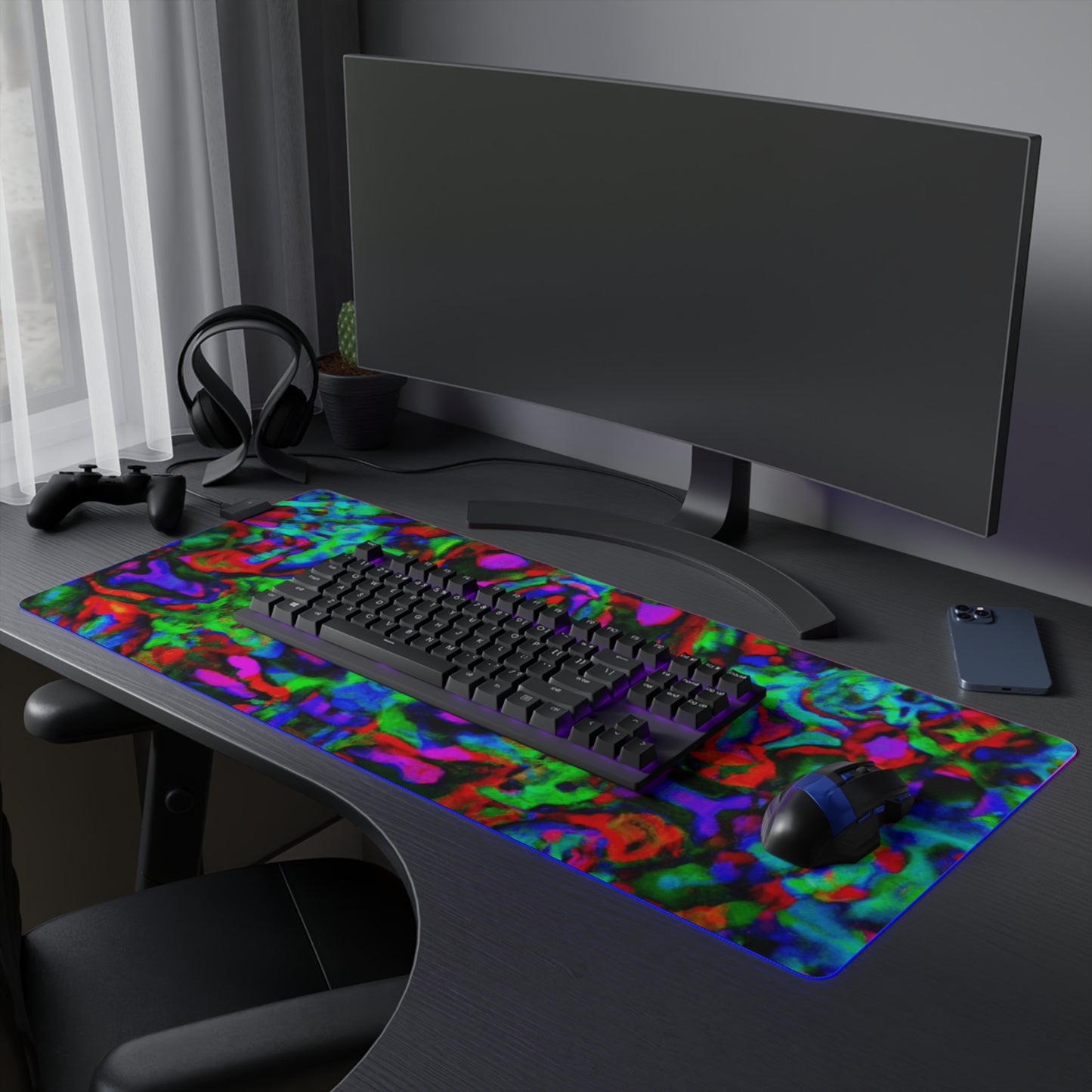 Robbie the Robot. - Psychedelic Trippy LED Light Up Gaming Mouse Pad