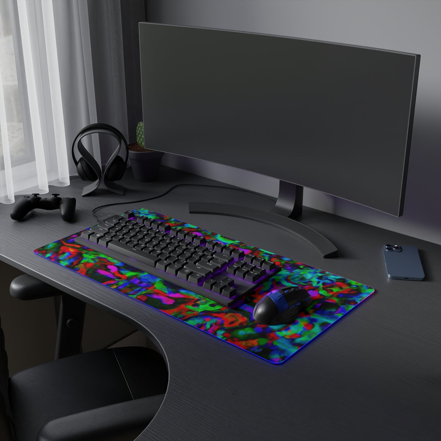 Robbie the Robot. - Psychedelic Trippy LED Light Up Gaming Mouse Pad