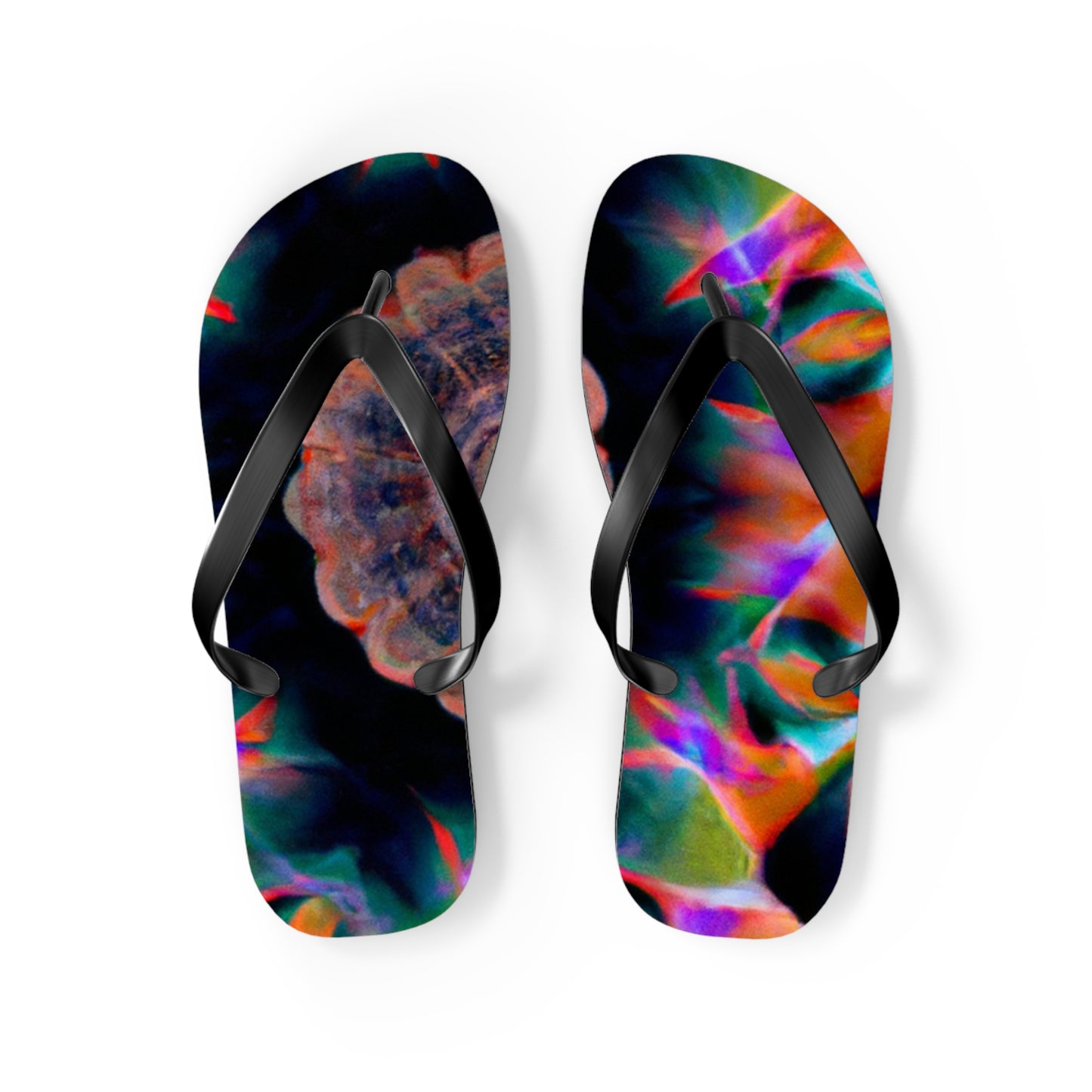 Edwina Applegate Bootmakers - Psychedelic Trippy Flip Flop Beach Sandals