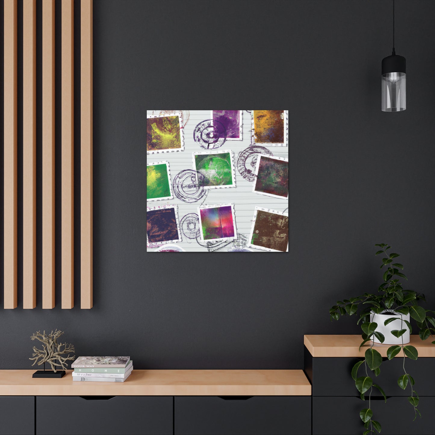 Global Celebrations Stamp Series - Postage Stamp Collector Canvas Wall Art