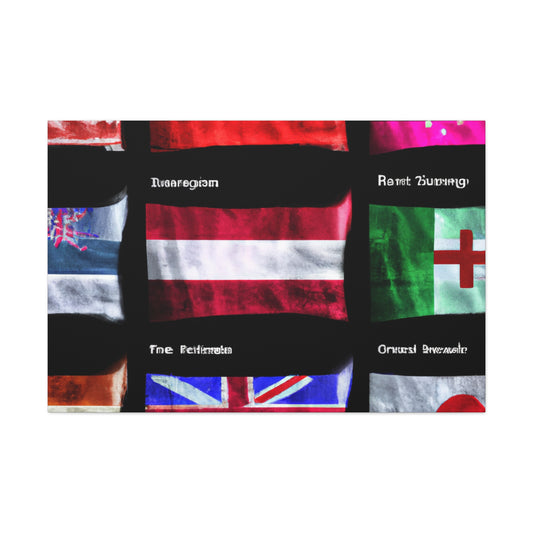 Marianne Pelosi - Flags Of The World Canvas Wall Art