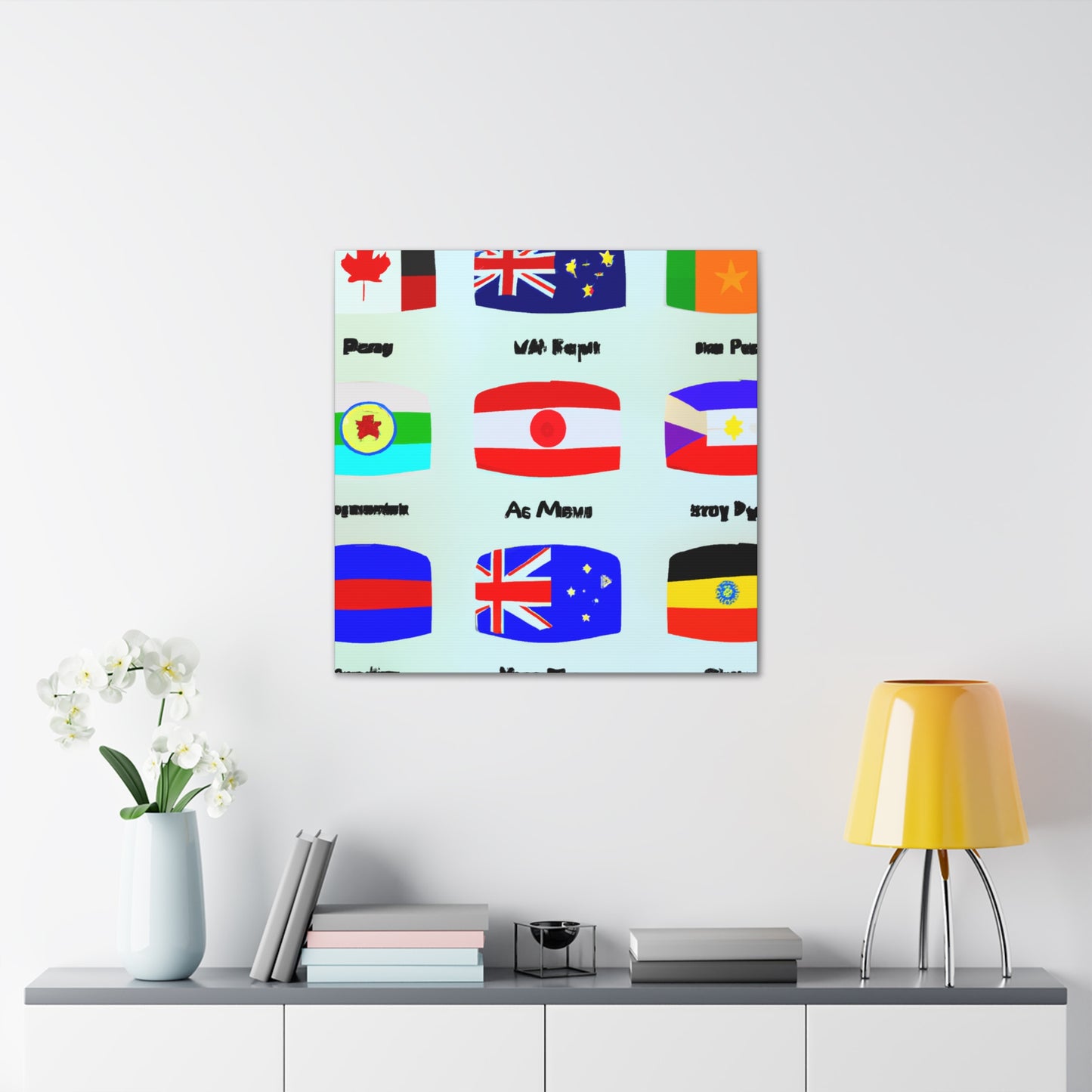 Frances Bellamy - Flags Of The World Canvas Wall Art