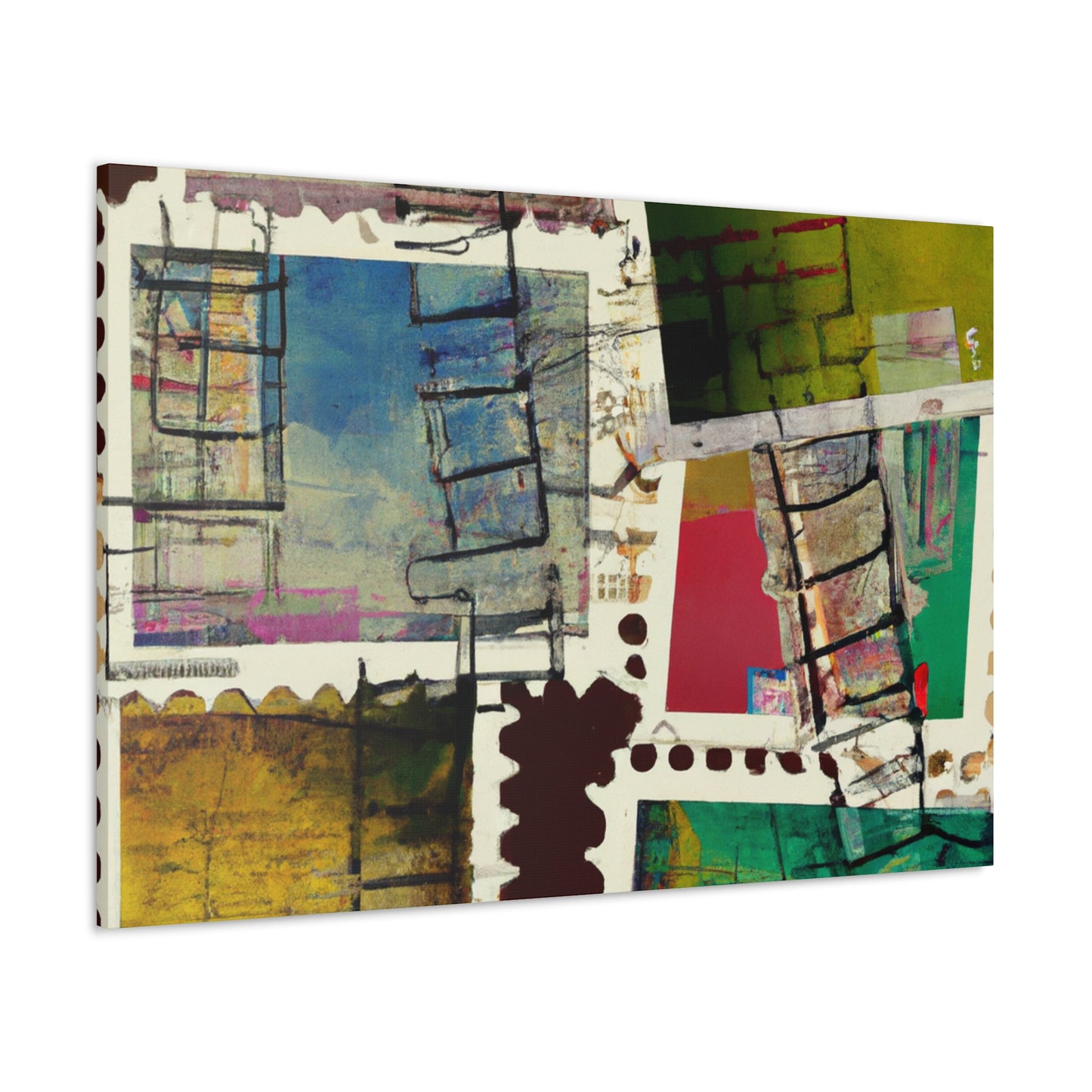 Global Passage Stamp Collection - Postage Stamp Collector Canvas Wall Art