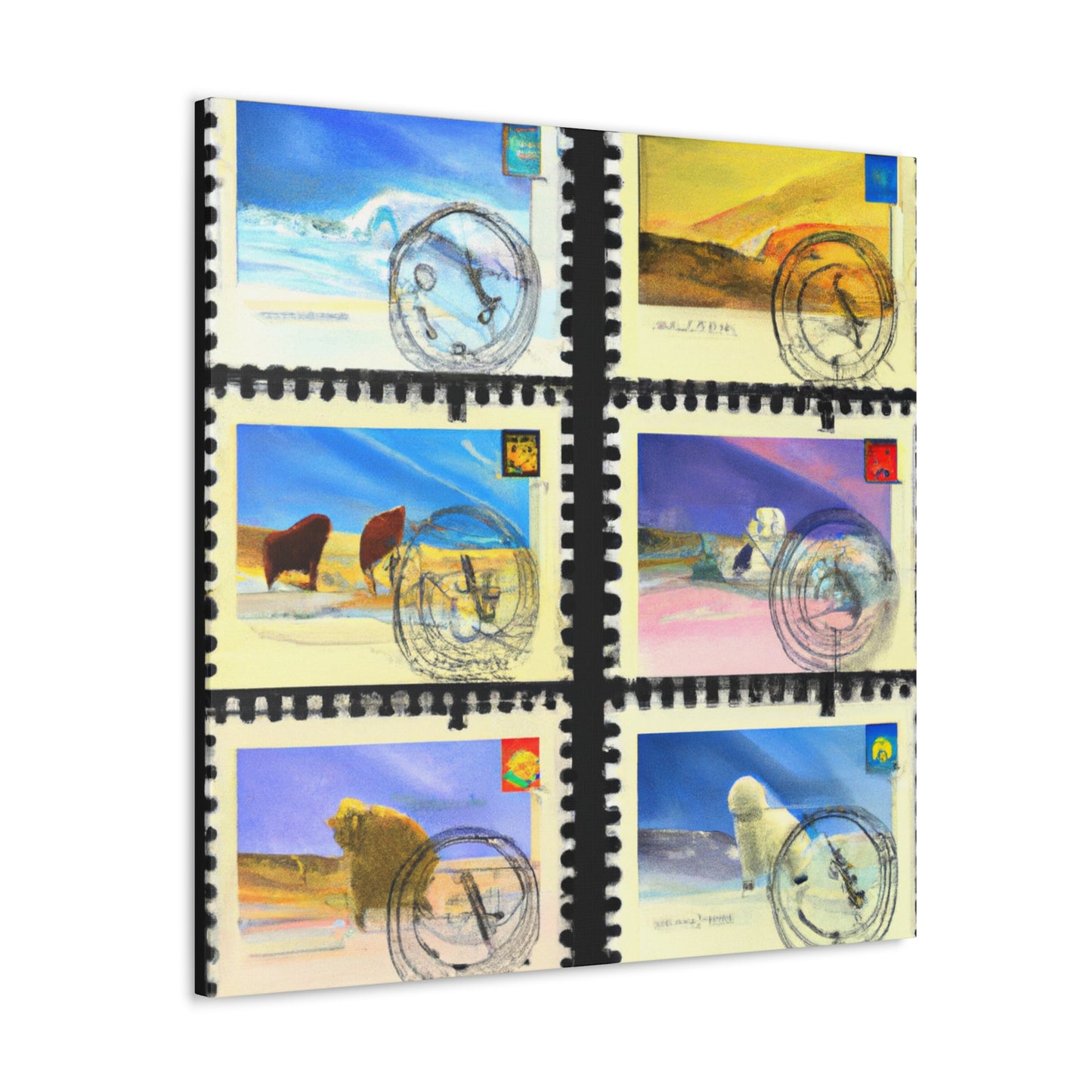 International Heritage Collection - Postage Stamp Collector Canvas Wall Art