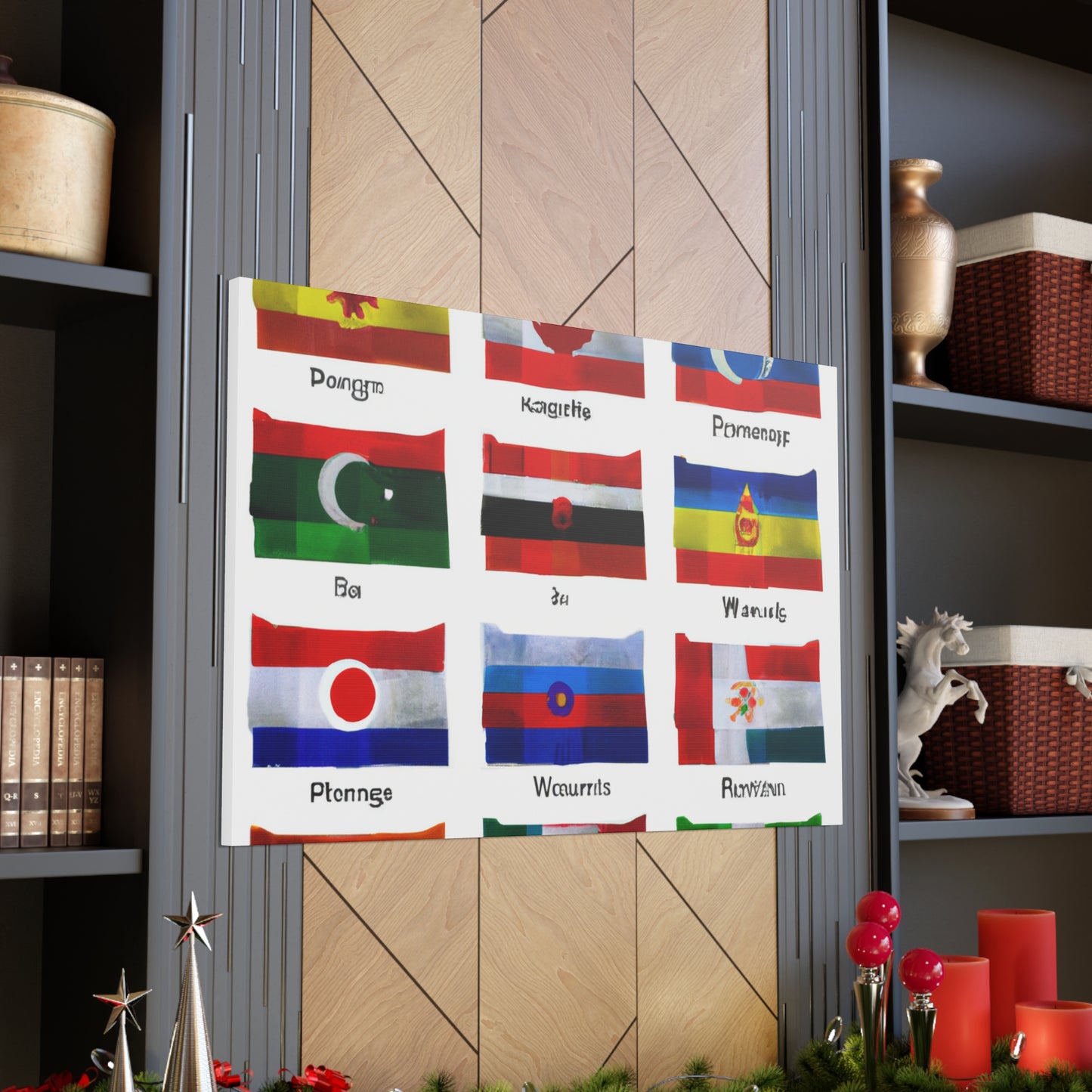 Elizabeth Smithson - Flags Of The World Canvas Wall Art