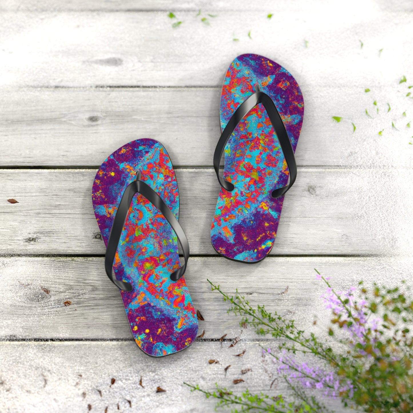 Abigail Cuthbert, Bootmaker - Psychedelic Trippy Flip Flop Beach Sandals