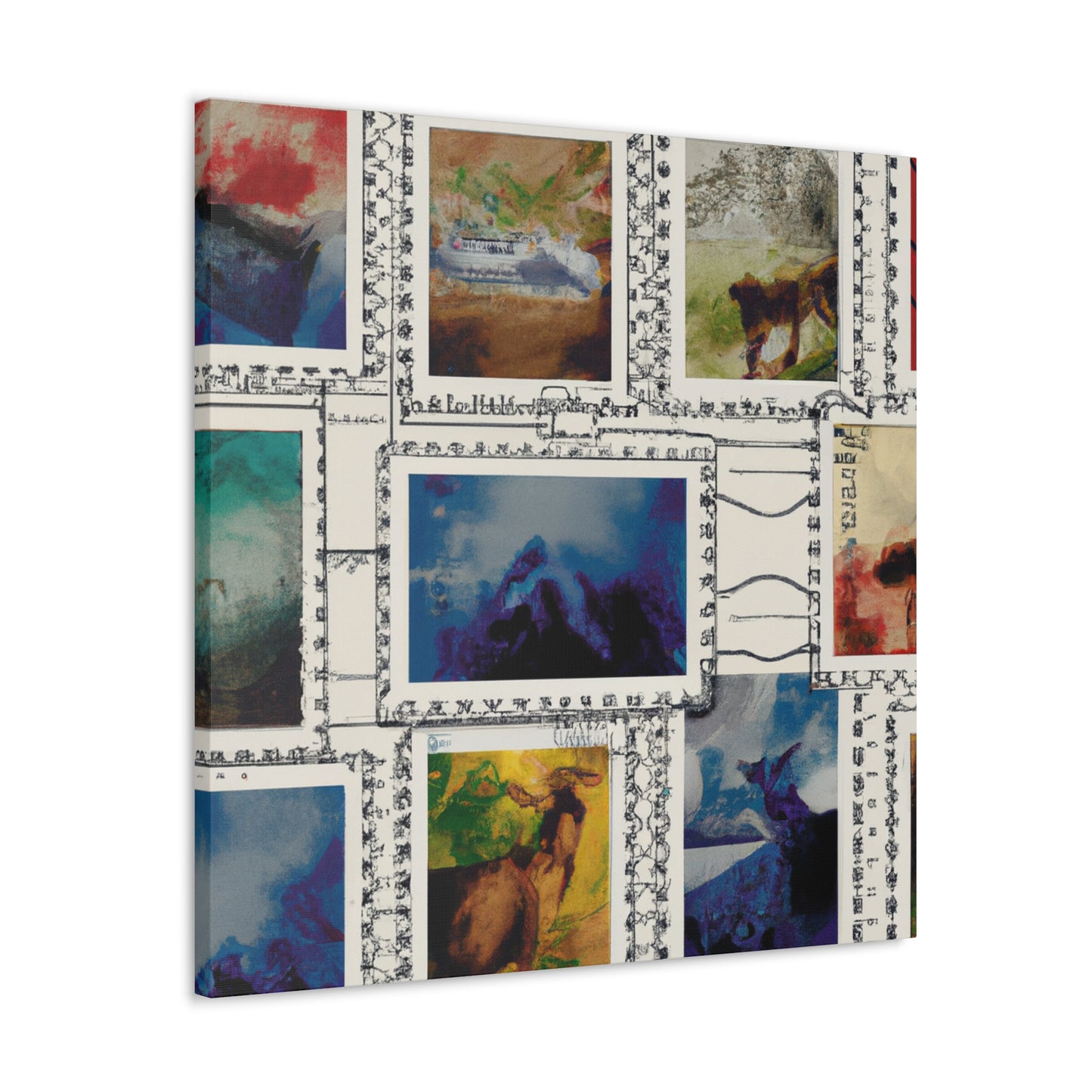 Worldwide Postage Expressions - Postage Stamp Collector Canvas Wall Art