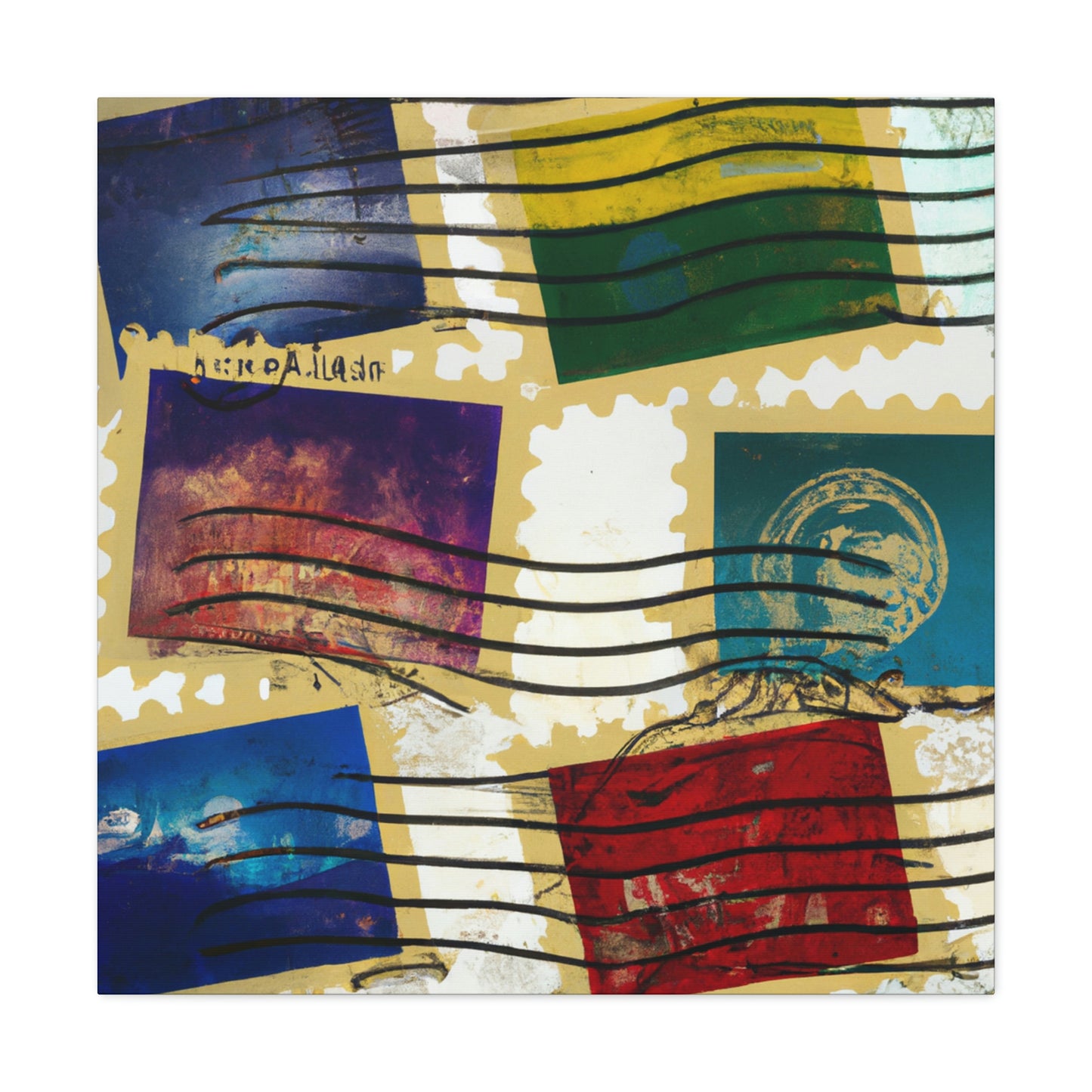 Global Greetings Stamp Collection. - Postage Stamp Collector Canvas Wall Art