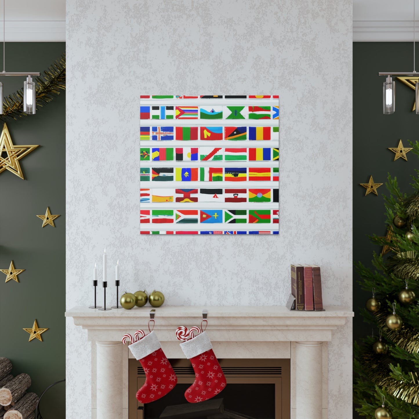 Adelaide Blaine, Flag Designer of the 1800's - Flags Of The World Canvas Wall Art