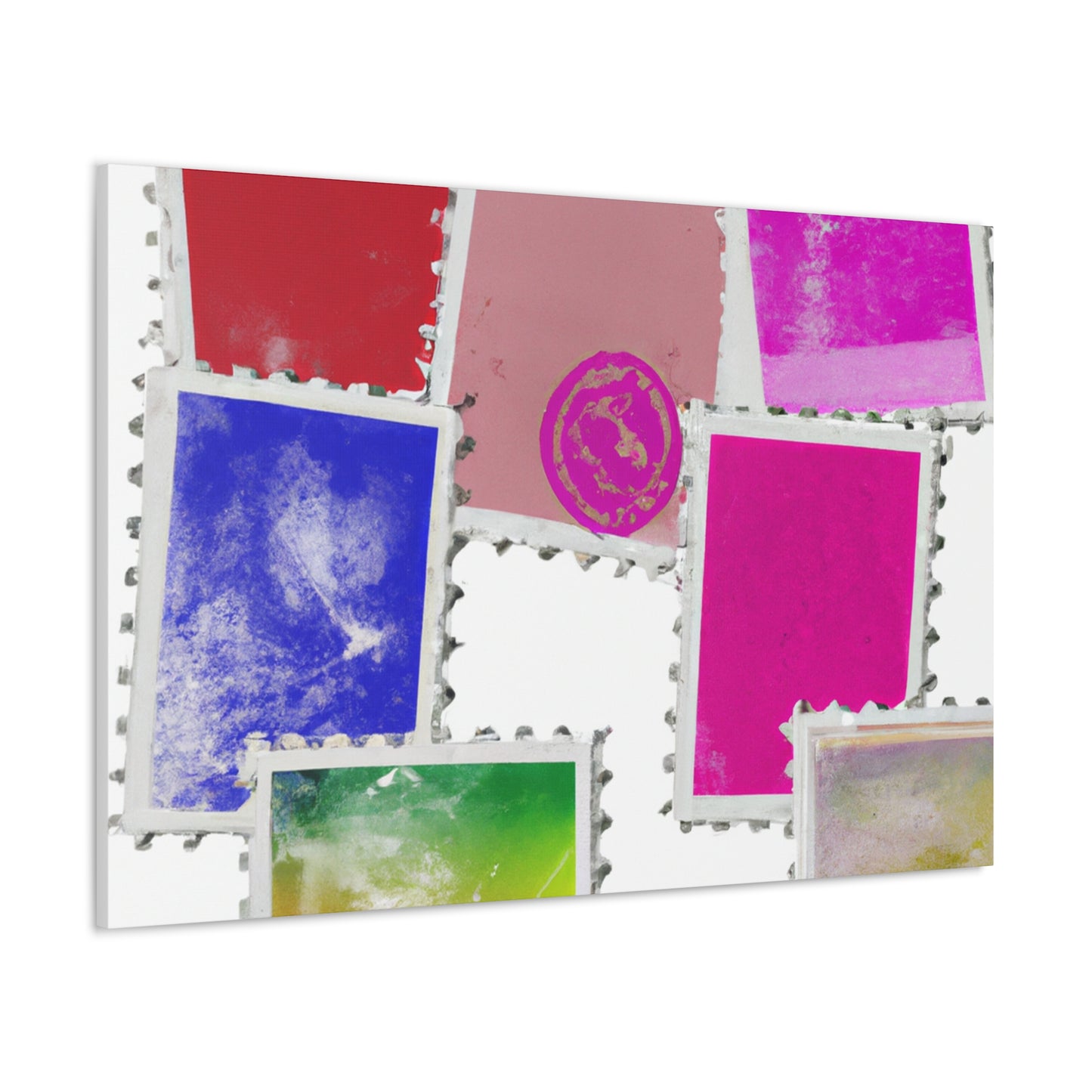 Global Heritage Stamp Collection - Postage Stamp Collector Canvas Wall Art