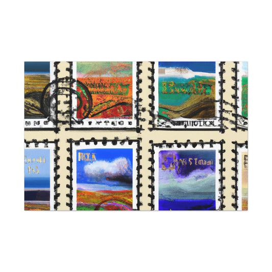 Globetrotter Postage Collection - Postage Stamp Collector Canvas Wall Art