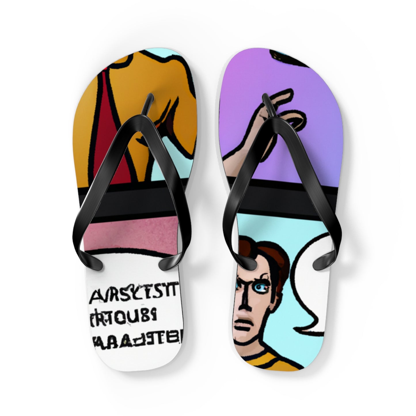 Captain Flashbolt! - Comics Collector Flip Flop Beach Sandals