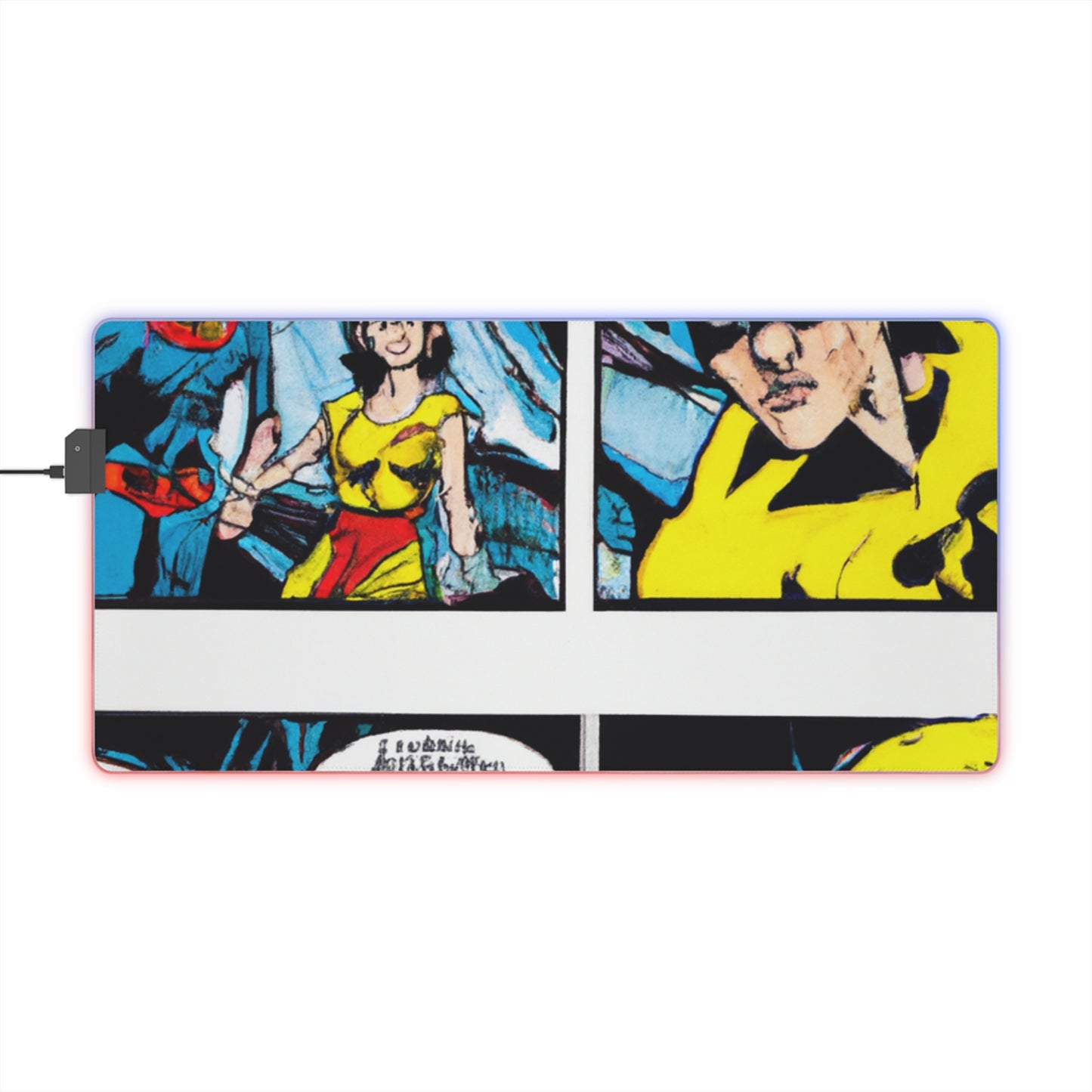 Nancy the Rocket-Rider - Comic Book Collector LED Light Up Gaming Mouse Pad