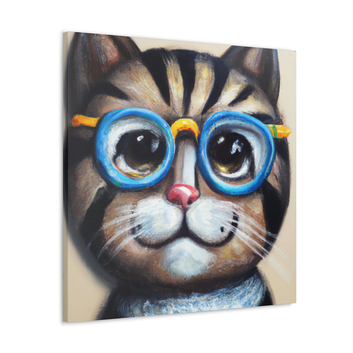 Hank the Huggable Cat - Cat Lovers Canvas Wall Art