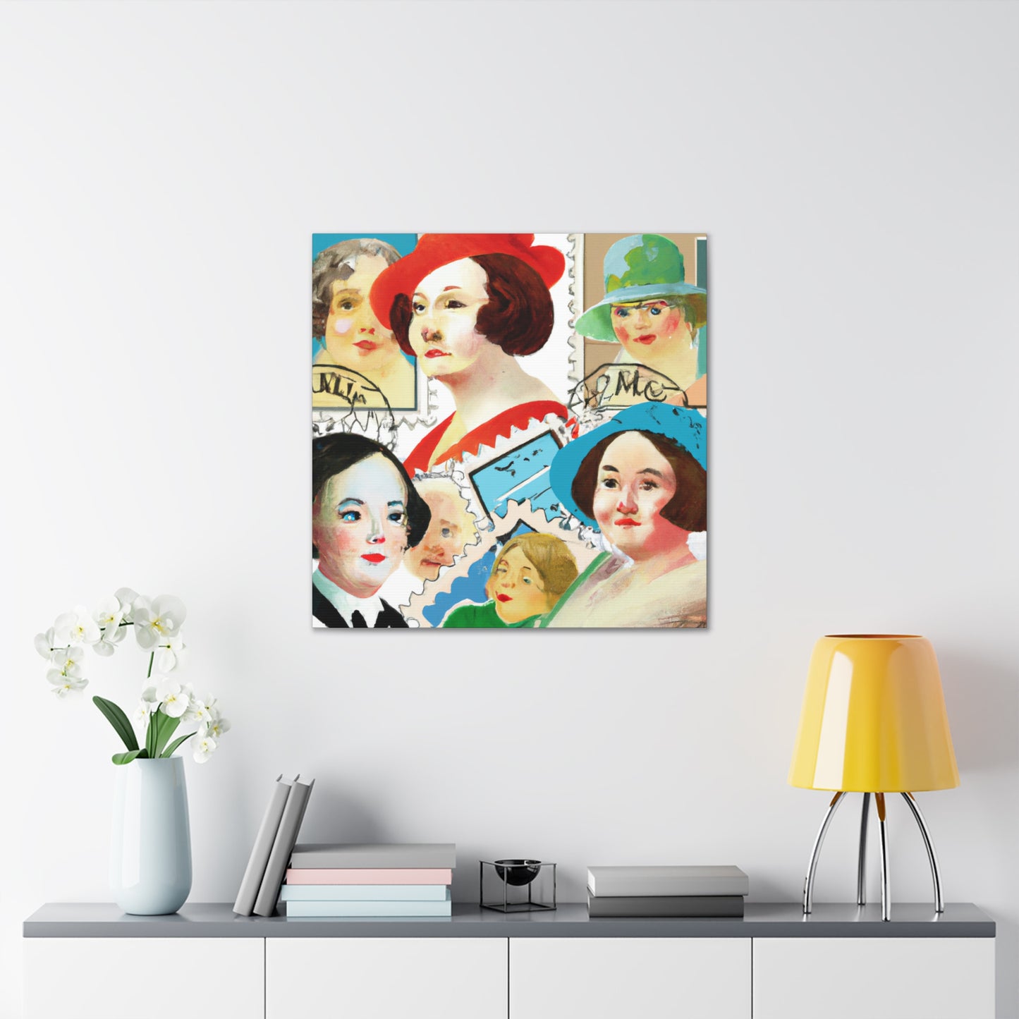 Global Heritage Collection - Postage Stamp Collector Canvas Wall Art