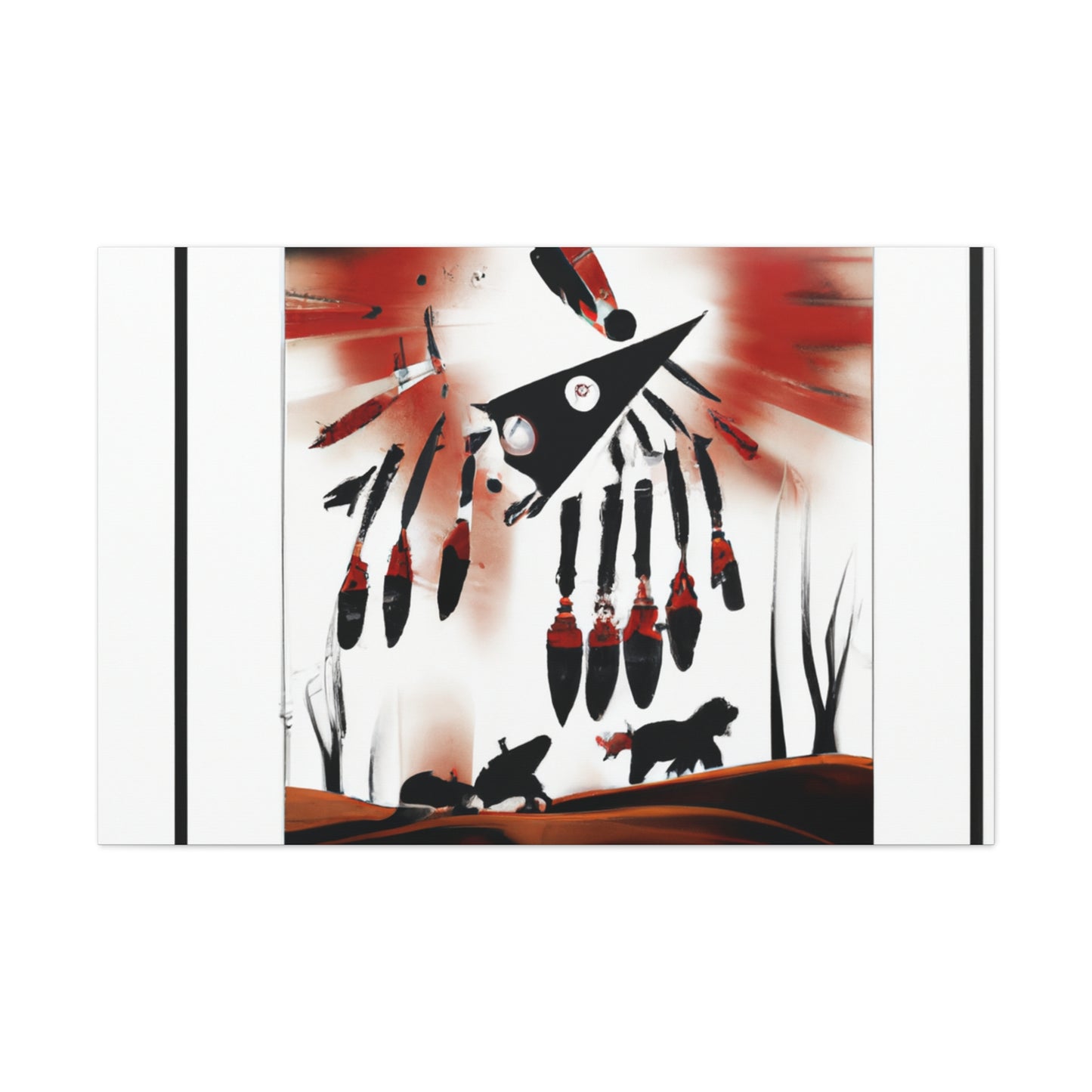 Chief Running Bear - Native American Indian Canvas Wall Art