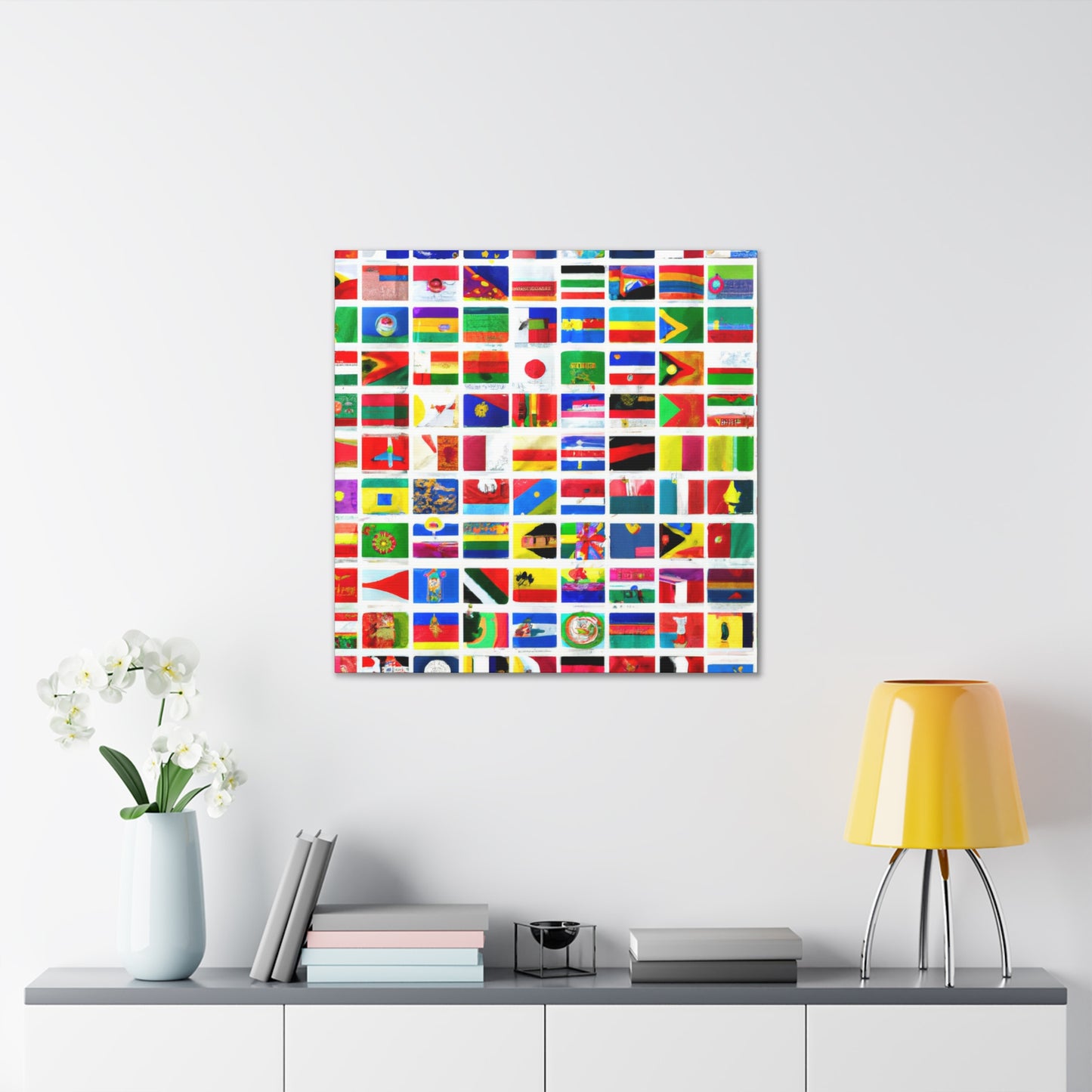 Emily Myerhoff (1852-1906) - Flags Of The World Canvas Wall Art