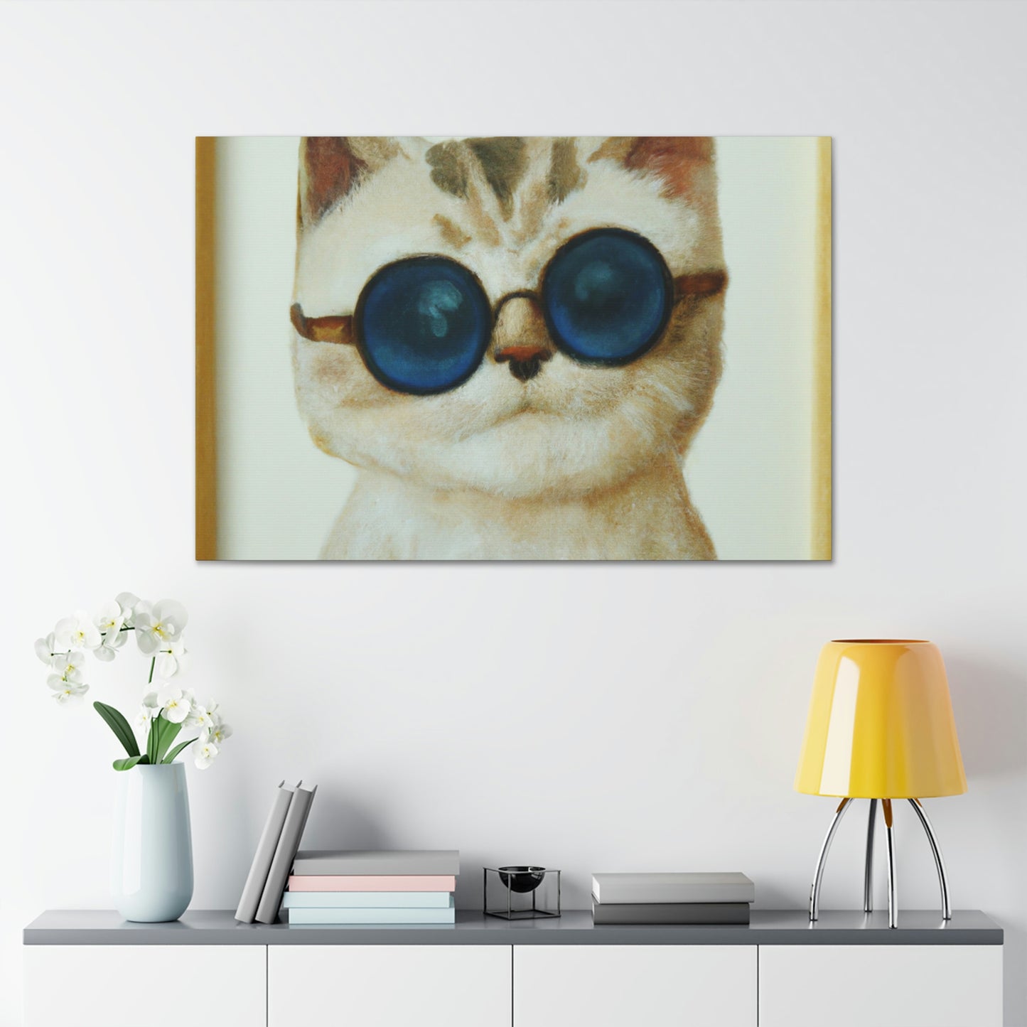Sylvester "Sly" Slickpaw. - Cat Lovers Canvas Wall Art