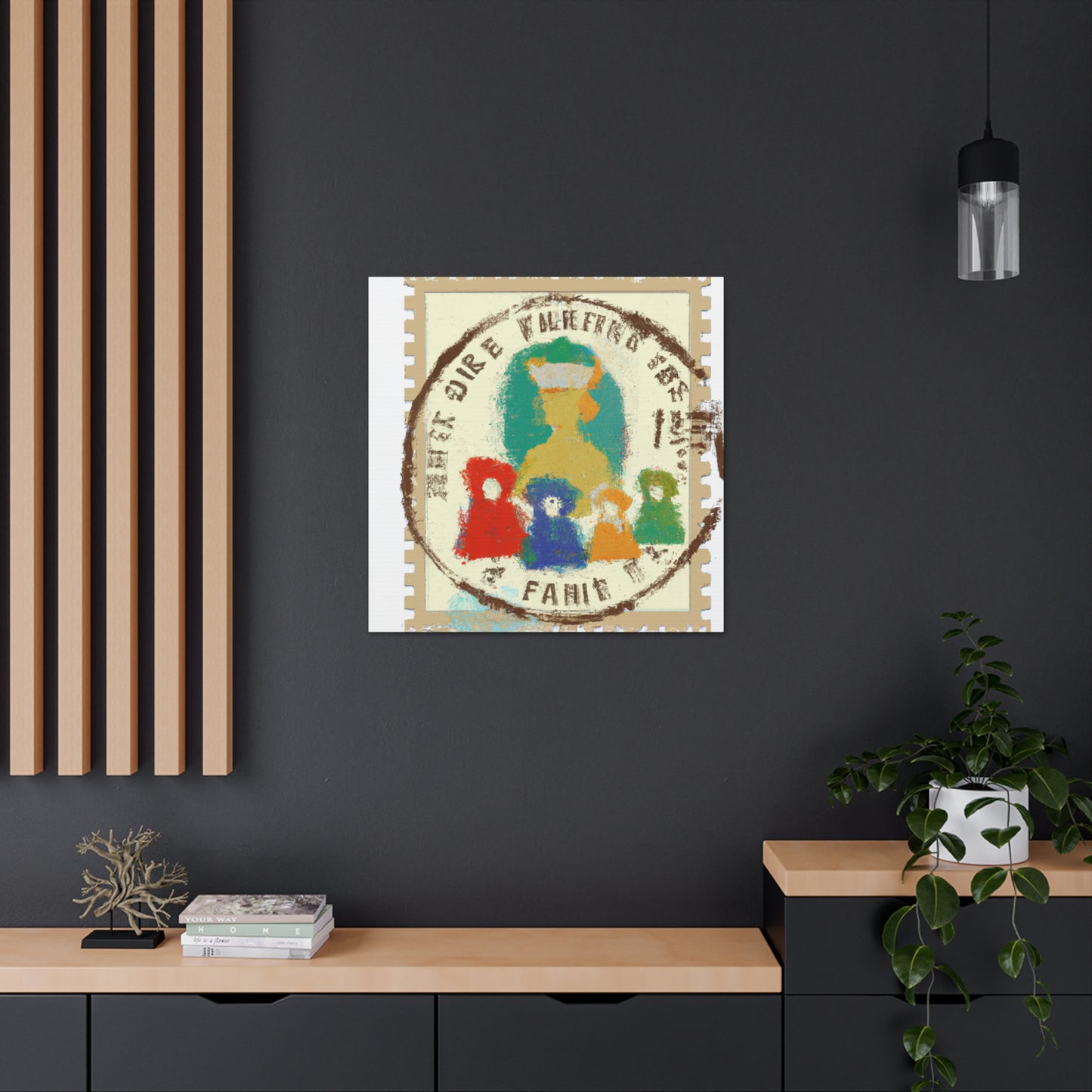 Global Celebration Stamps - Postage Stamp Collector Canvas Wall Art