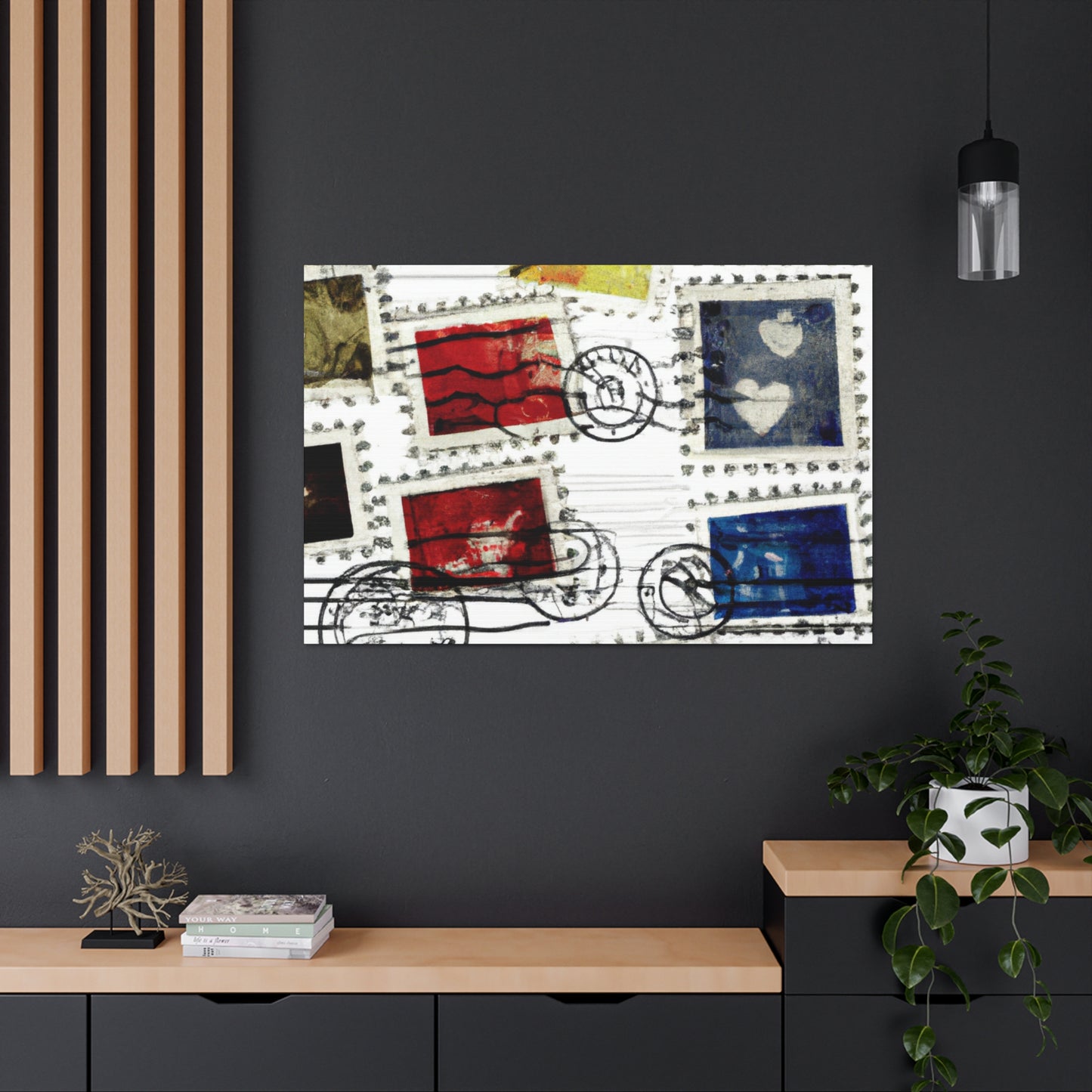 Cultural Treasures On A Stamp - Postage Stamp Collector Canvas Wall Art