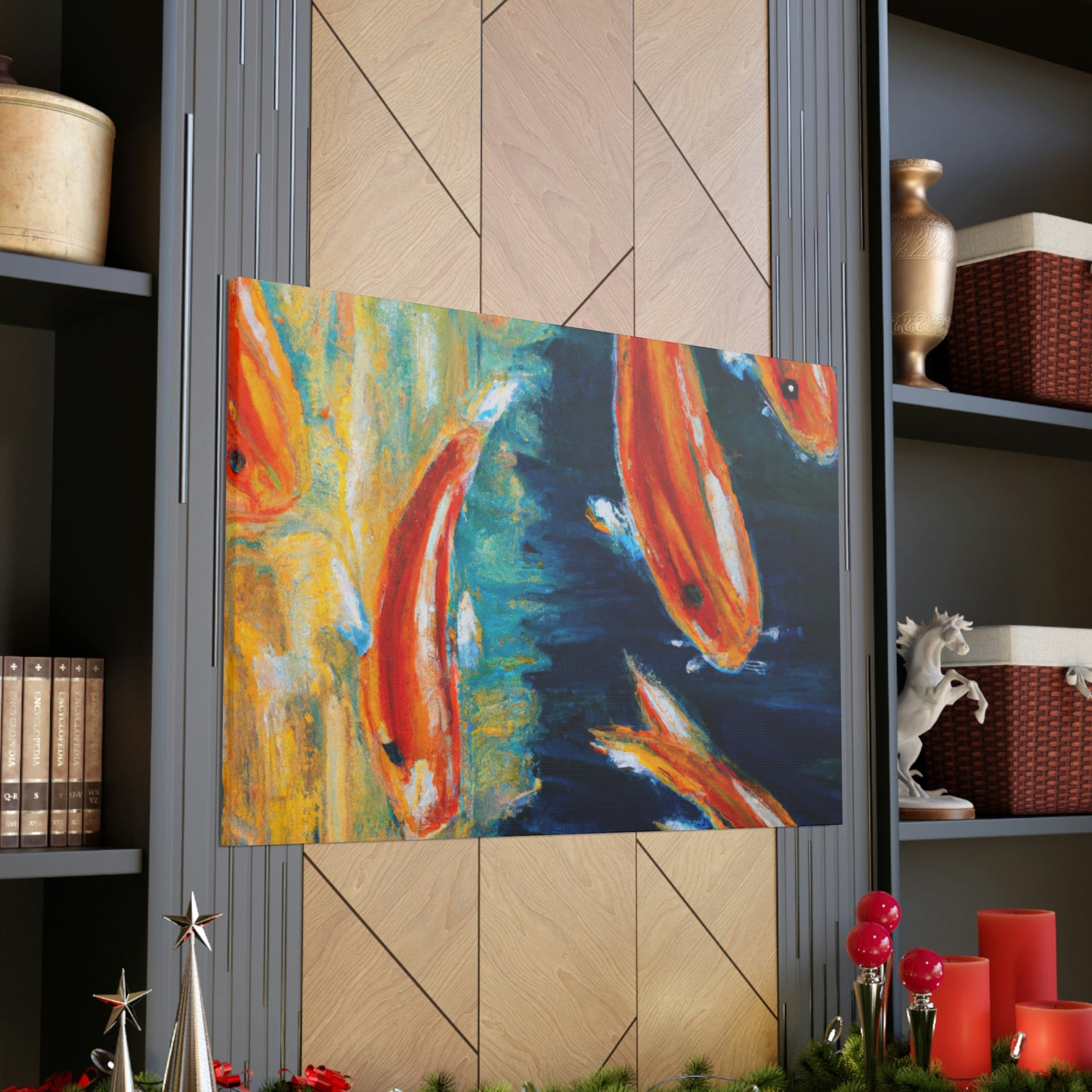 Ambertus de Decorbiere - Koi Fish Canvas Wall Art