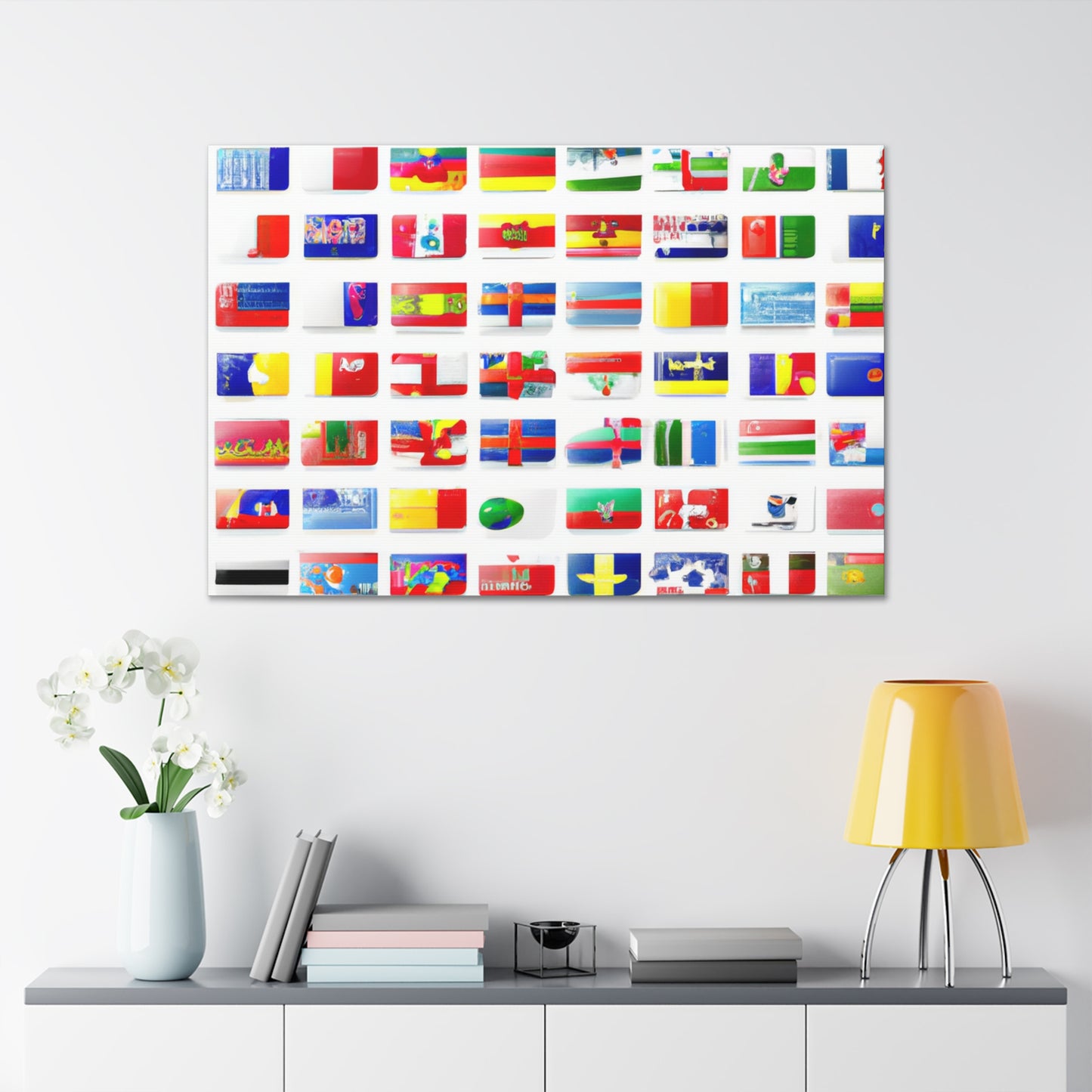 John Webster Smith - Flags Of The World Canvas Wall Art