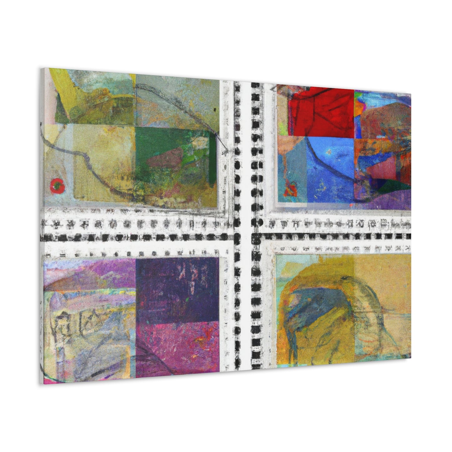 Global Gazers - Postage Stamp Collector Canvas Wall Art