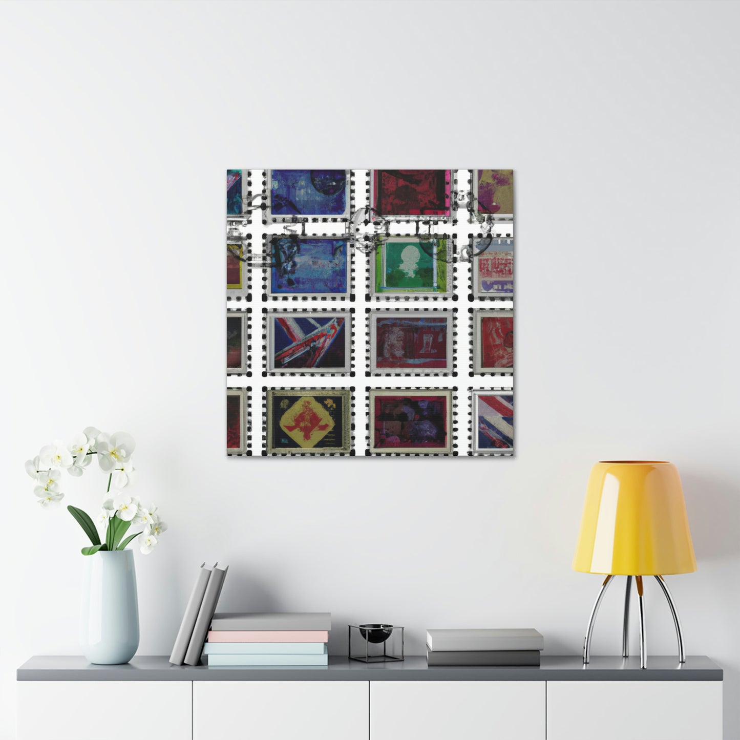 Travelling World Stamps - Postage Stamp Collector Canvas Wall Art