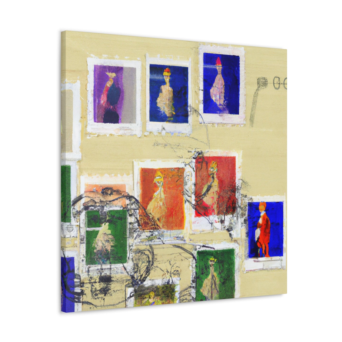 International Journey Stamps - Postage Stamp Collector Canvas Wall Art